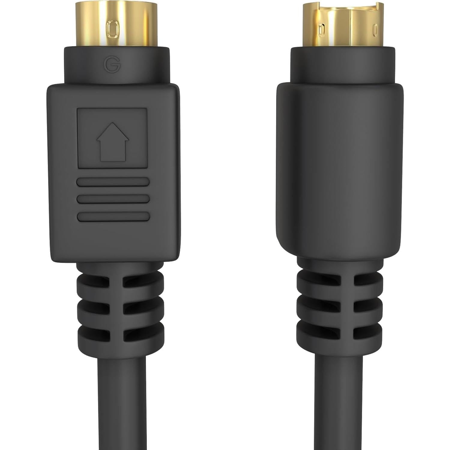 Cable S-Video 4 Pines Cmple 0.91m Recubierto de Oro Negro