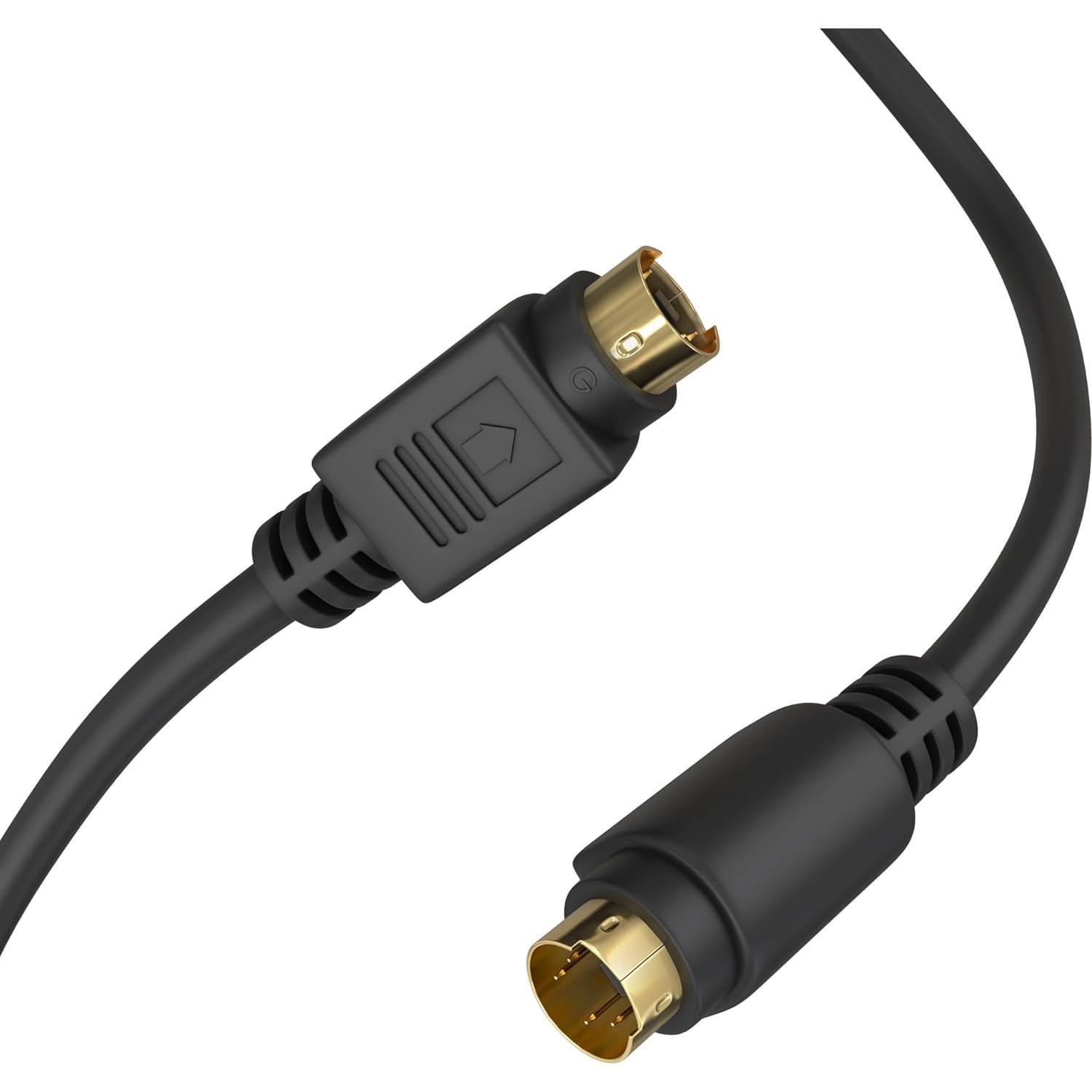 Cable S-Video 4 Pines Cmple 0.91m Recubierto de Oro Negro