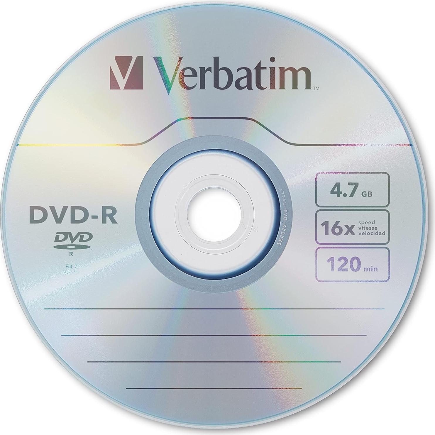 Discos DVD-R Verbatim AZO 4.7GB 16X - Paquete de 50 Unidades