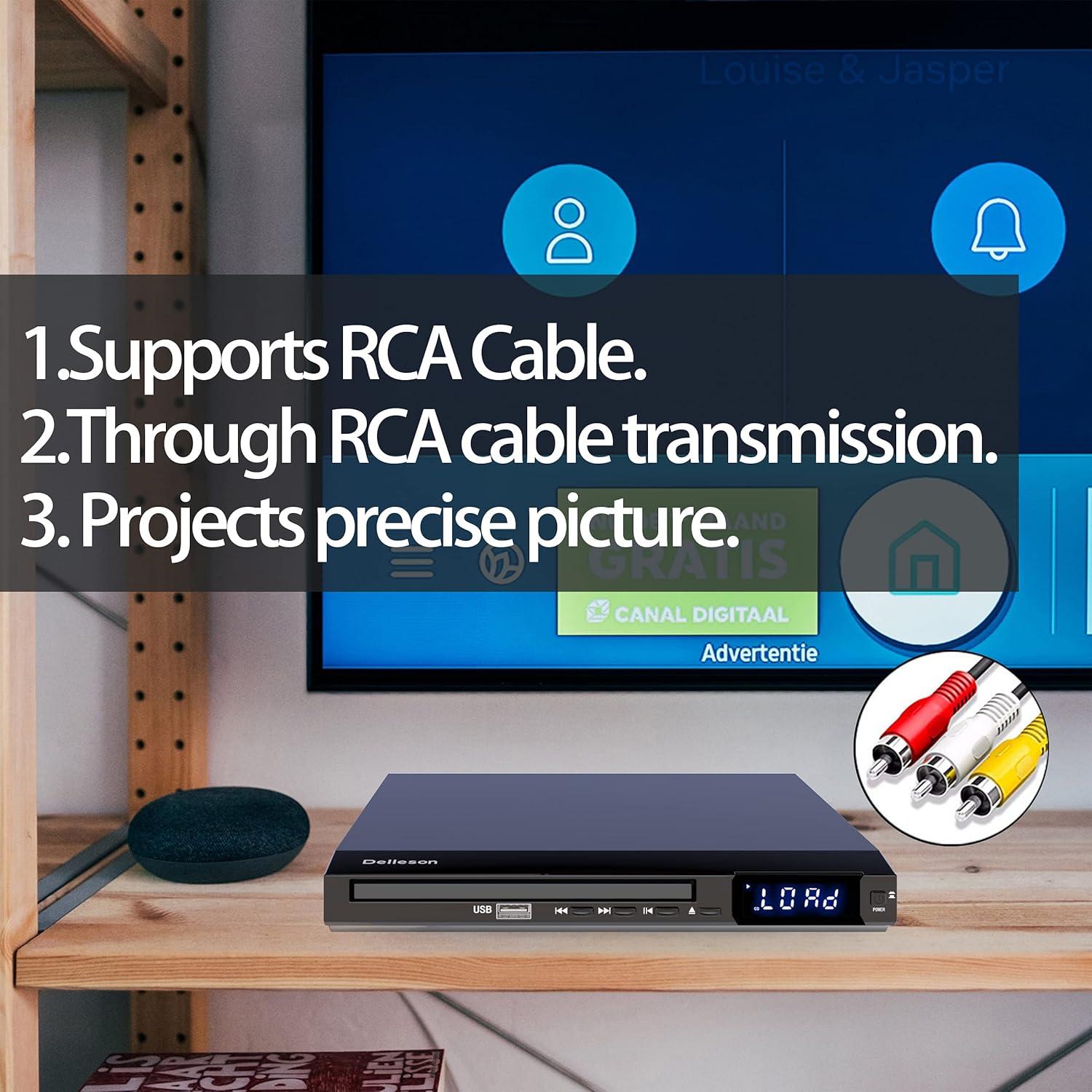 Reproductor de DVD Compacto Delleson Libre de Región USB AV