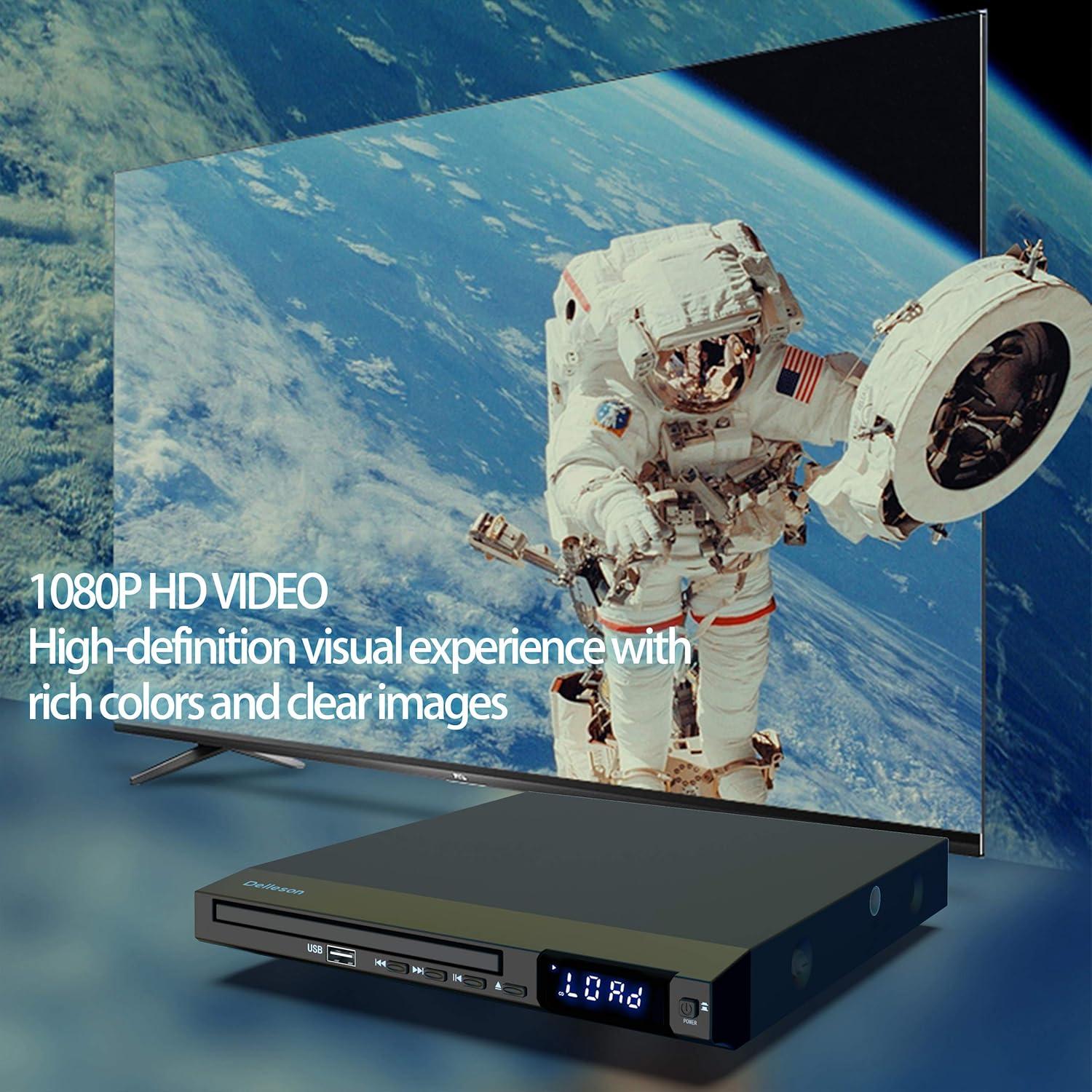 Reproductor de DVD Compacto Delleson Libre de Región USB AV