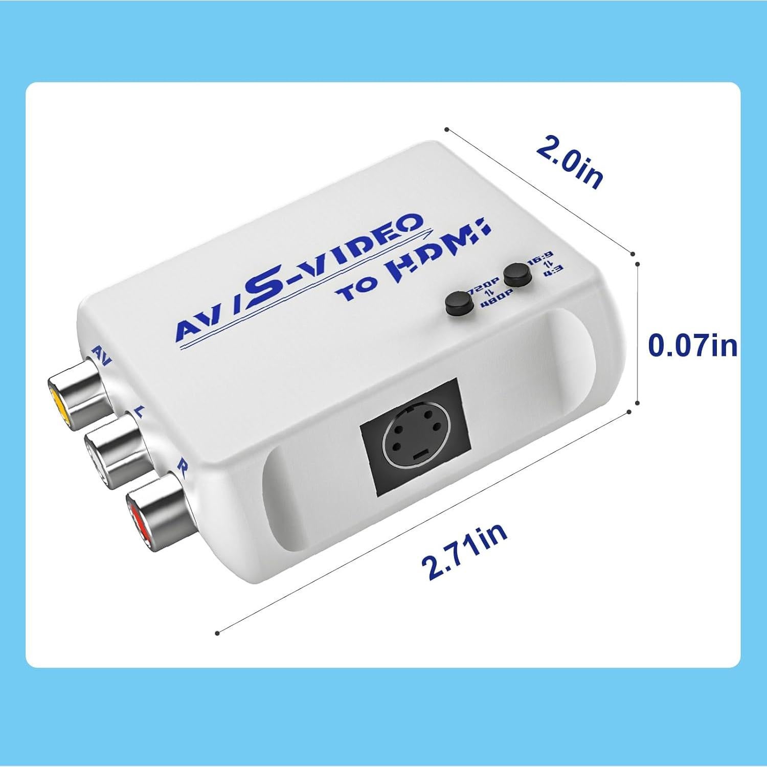 Convertidor RCA/S-Video a HDMI FeiEVER 720P/480P - Adaptador AV