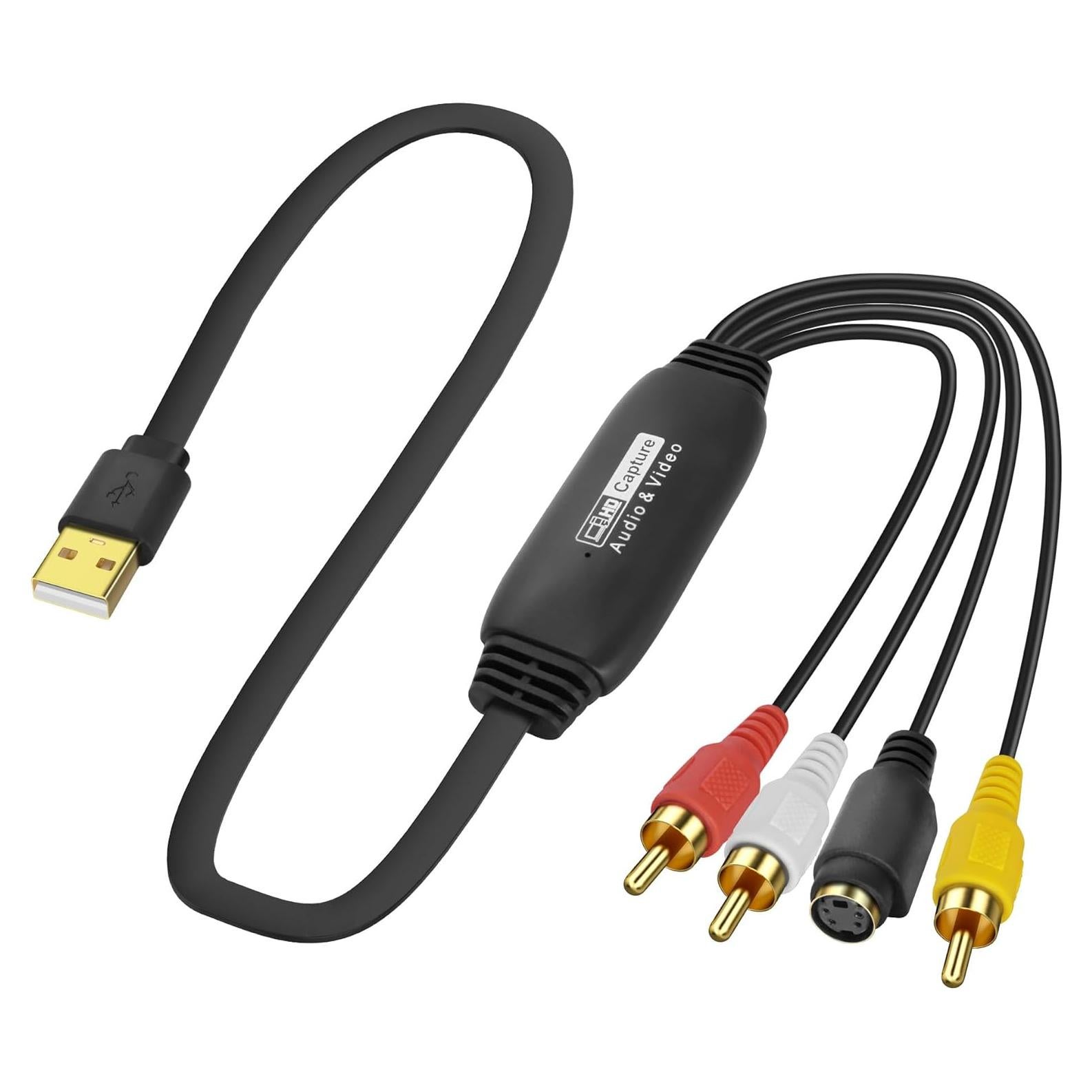 Tarjeta Captura Video XMSJSIY S-Video RCA a USB 1080P