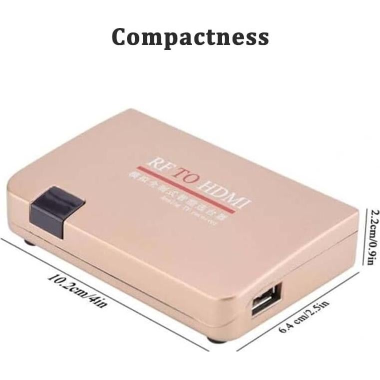 RF Demodulator Coax to HDMI UHF Modulator VHF Adapter Coaxial Converter for JVC Videodisc Betamax VCRs VHS Camcorder Video CD Player Magnavox Odyssey Atari 2600 to HDTV HD Digital Projector Monitor TV