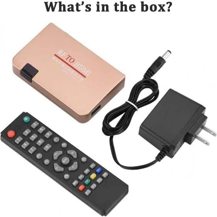 RF Demodulator Coax to HDMI UHF Modulator VHF Adapter Coaxial Converter for JVC Videodisc Betamax VCRs VHS Camcorder Video CD Player Magnavox Odyssey Atari 2600 to HDTV HD Digital Projector Monitor TV