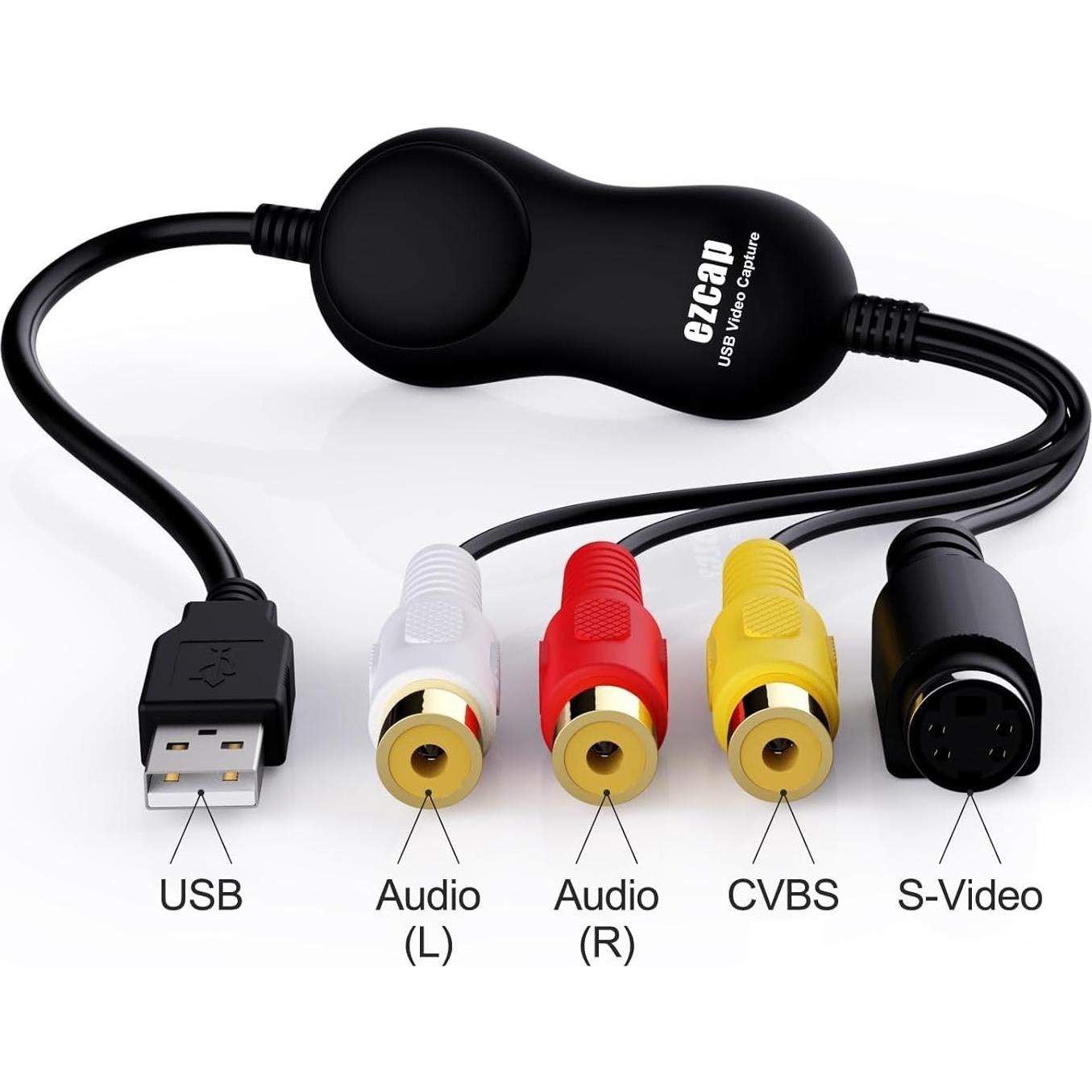 Convertidor de VHS a Digital Ezcap158 USB 2.0 HD 1080p