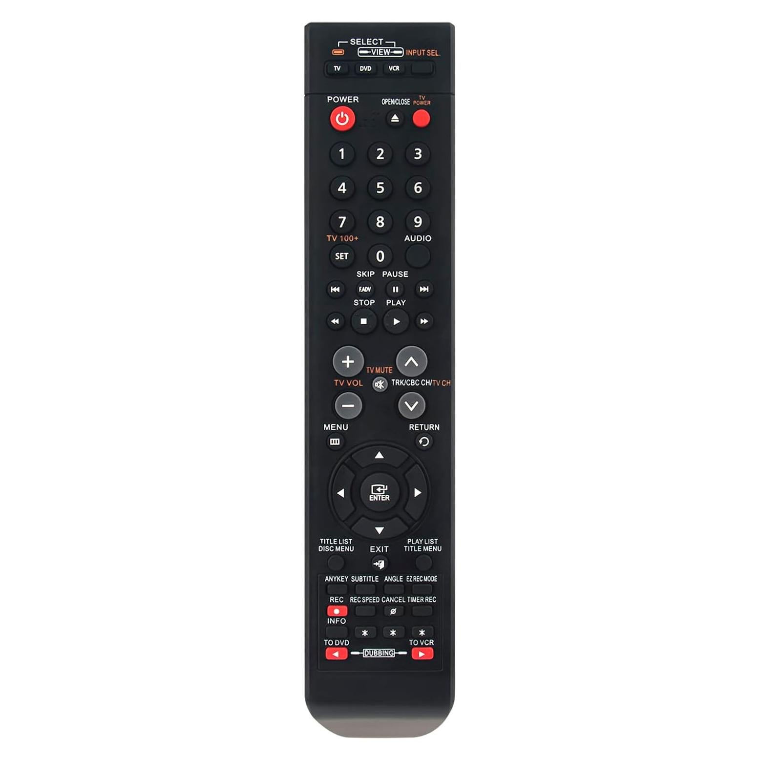 Control Remoto Infrarrojo Compatible Samsung DVD-VR370/375