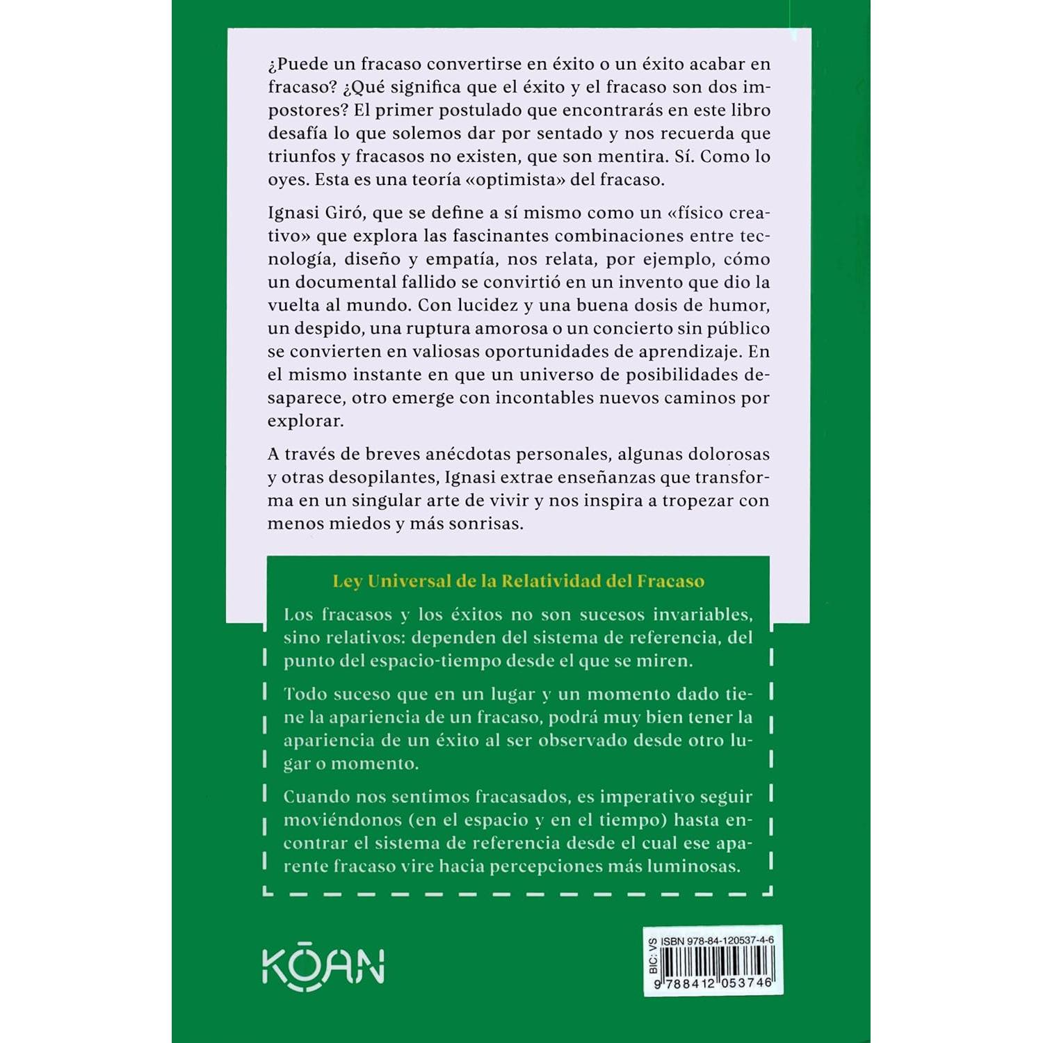 Teoría optimista del fracaso: Un relato sobre el arte de saber tropezar (Spanish Edition)