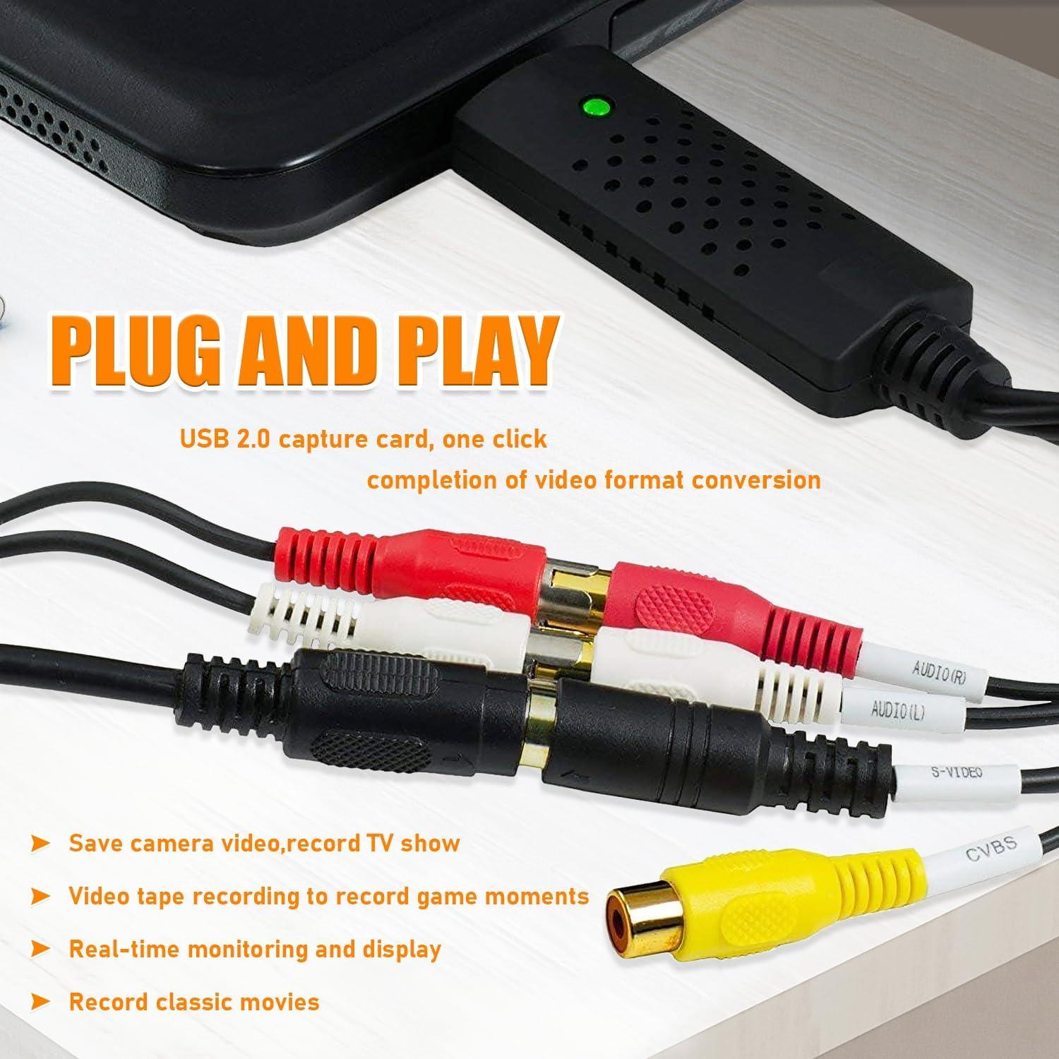 Convertidor de Audio y Video RCA a USB HUAREW 720p