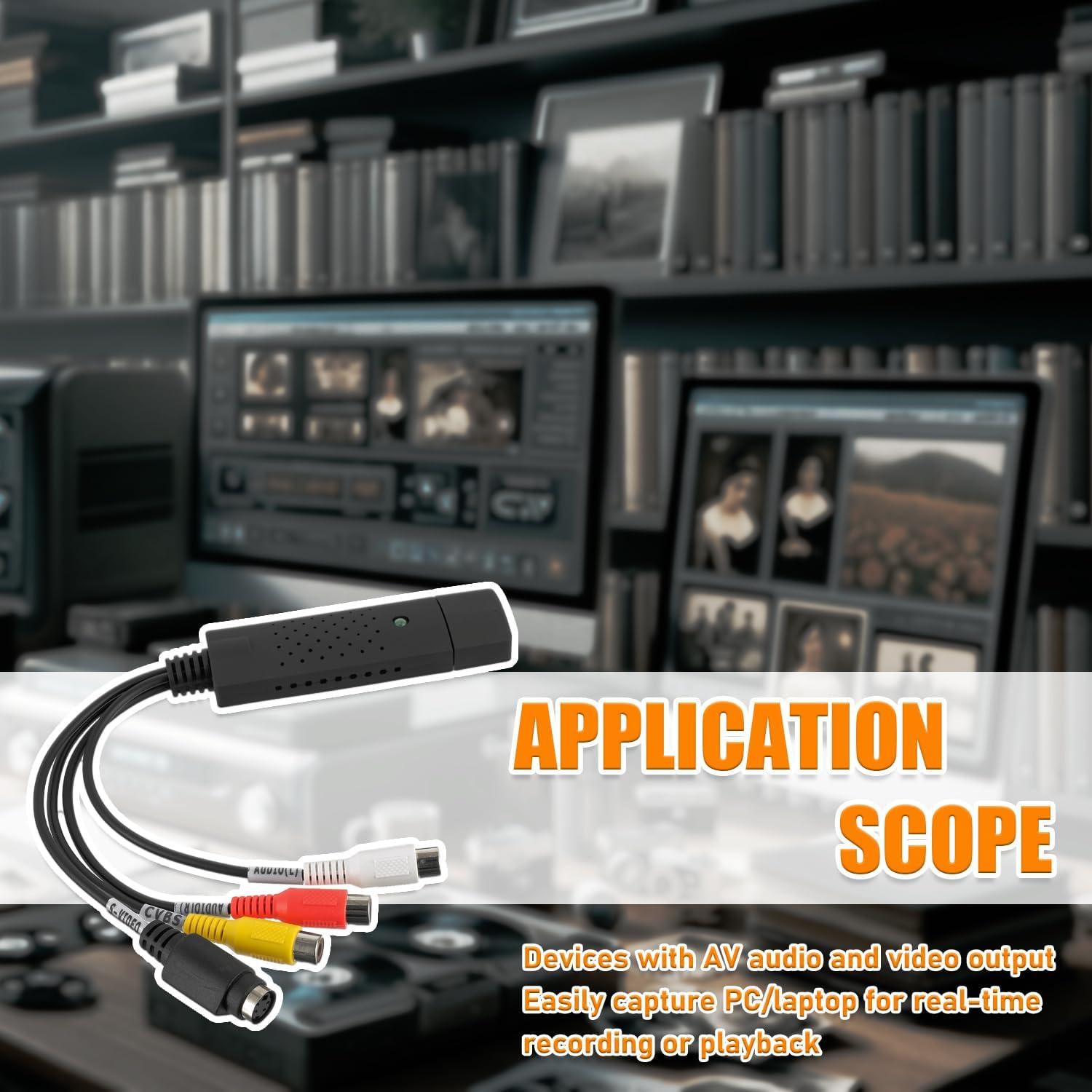 Convertidor de Audio y Video RCA a USB HUAREW 720p