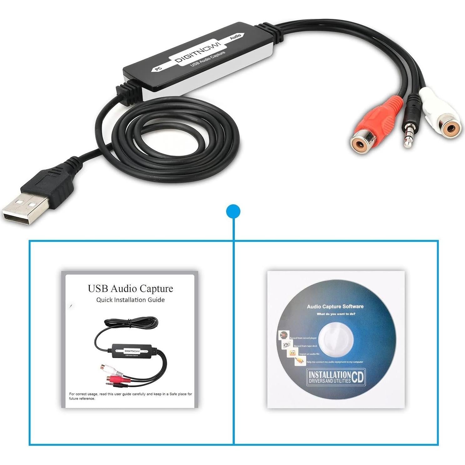 Tarjeta de Captura de Audio USB DIGITNOW BR605 para MP3