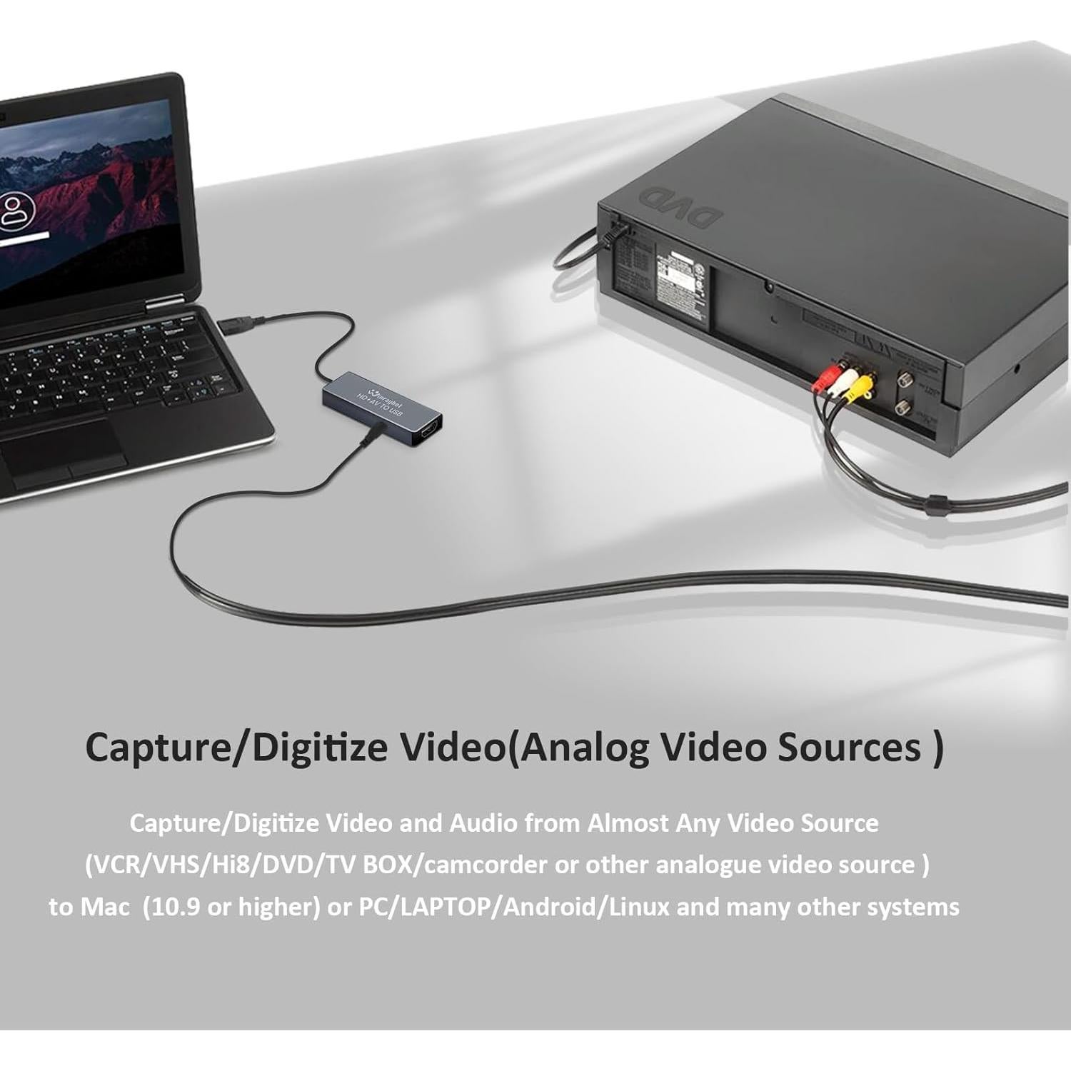 Tarjeta de Captura de Video USB WinRaybot 4K HDMI RCA