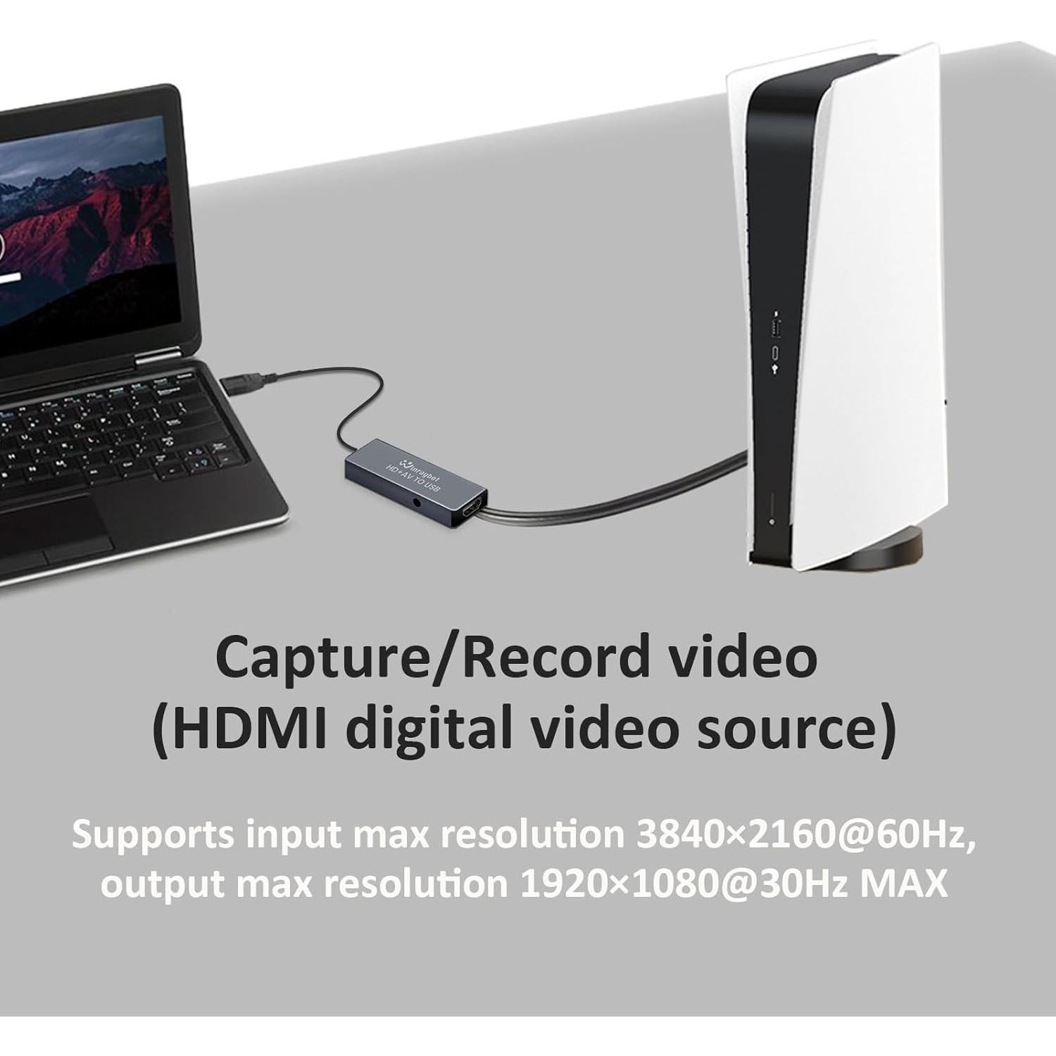 Tarjeta de Captura de Video USB WinRaybot 4K HDMI RCA