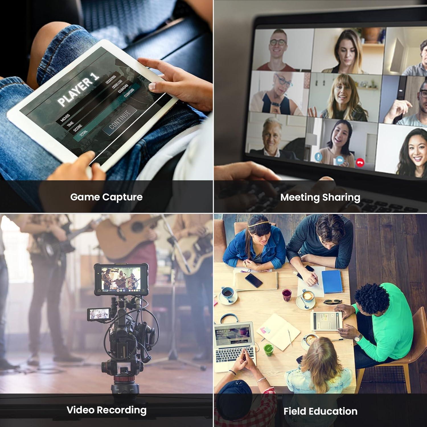 Tarjeta de Captura de Video USB WinRaybot 4K HDMI RCA