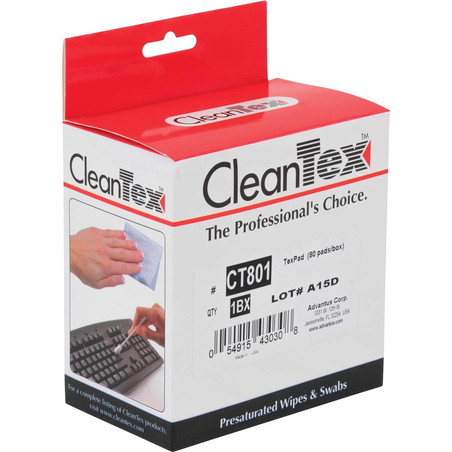 Limpiadores de Cabezal de Cinta CleanTex - Caja de 80 Paños