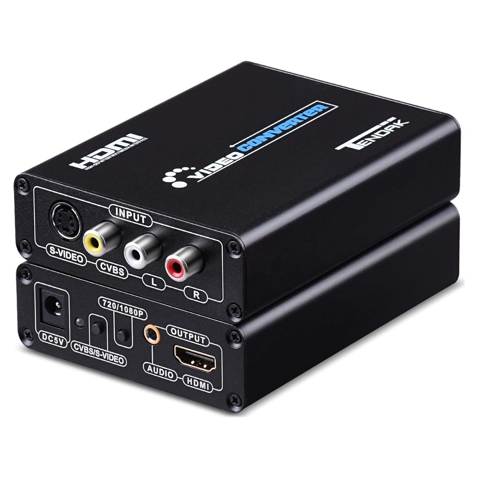 Convertidor HDMI Tendak AV-069-BK RCA S-Video 720P 1080P