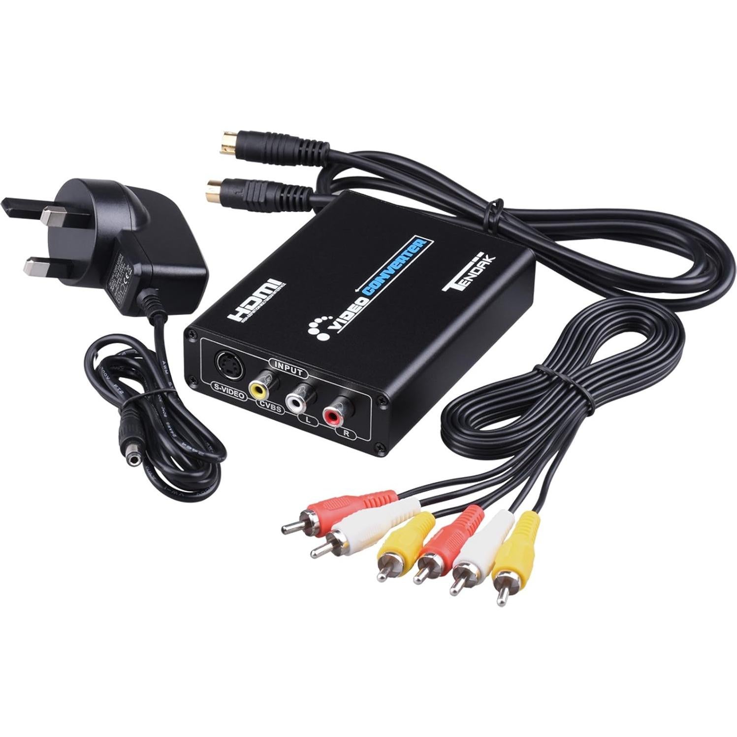 Convertidor HDMI Tendak AV-069-BK RCA S-Video 720P 1080P