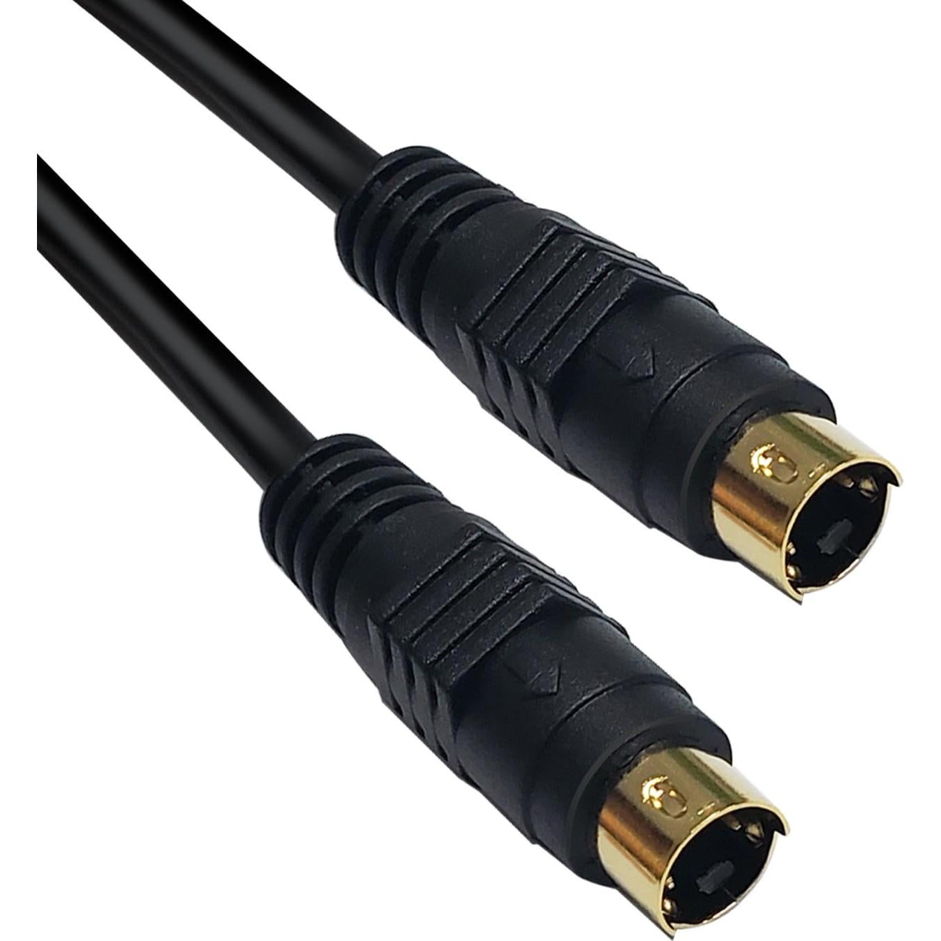 Cable S-Video 1m HTDYOO 4 Pines Macho Dorado para DVD