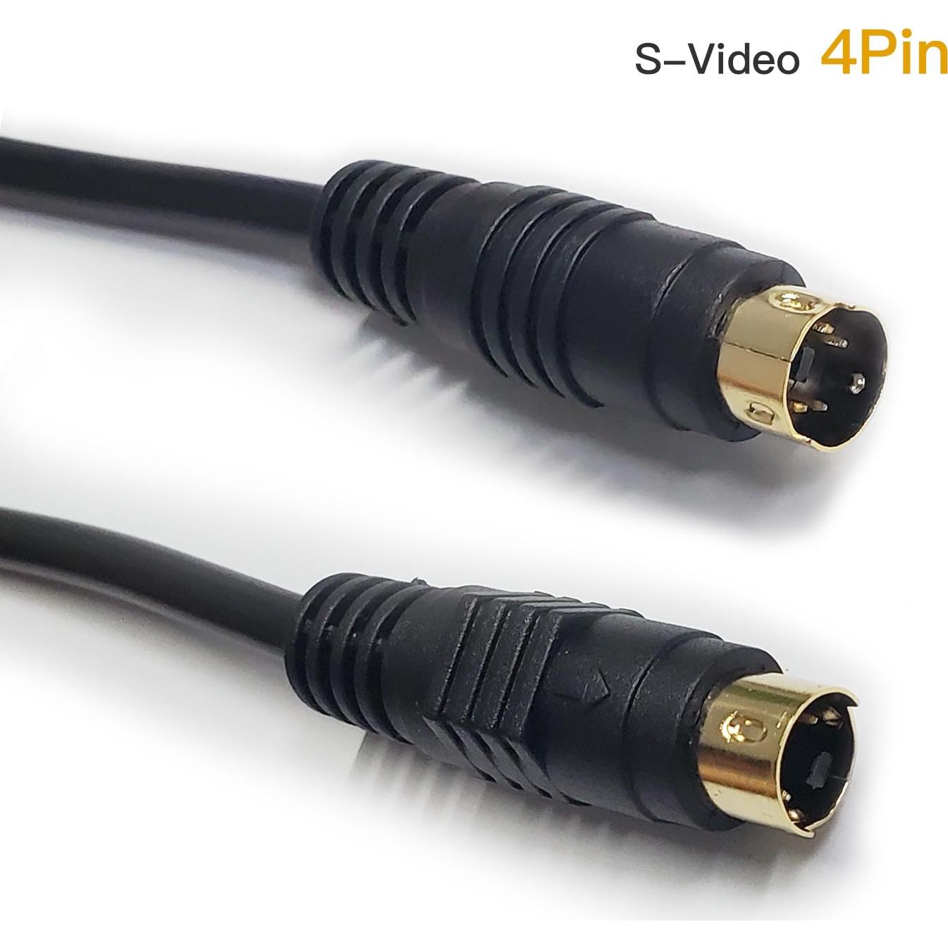 Cable S-Video 1m HTDYOO 4 Pines Macho Dorado para DVD