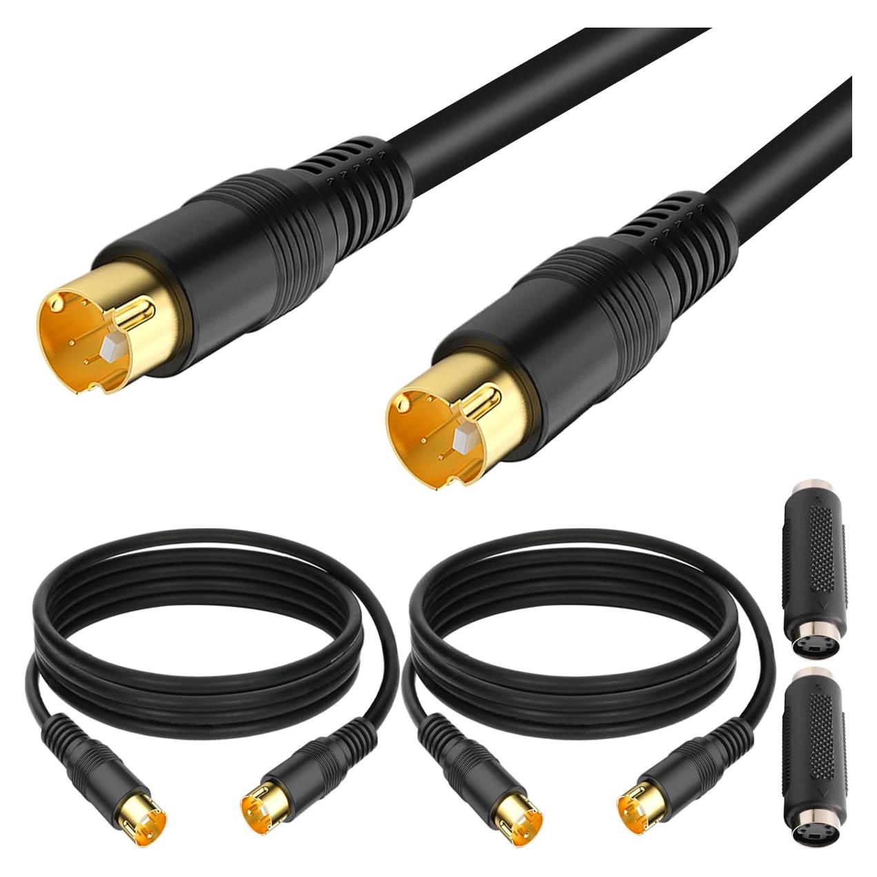 Cable S-Video Macho a Macho 1m DKARDU - 2 Pcs Dorado