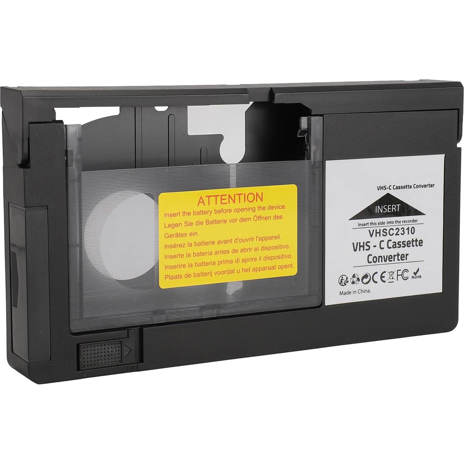 Adaptador de Casete VHS-C PUSOKEI para Reproducción y Grabación
