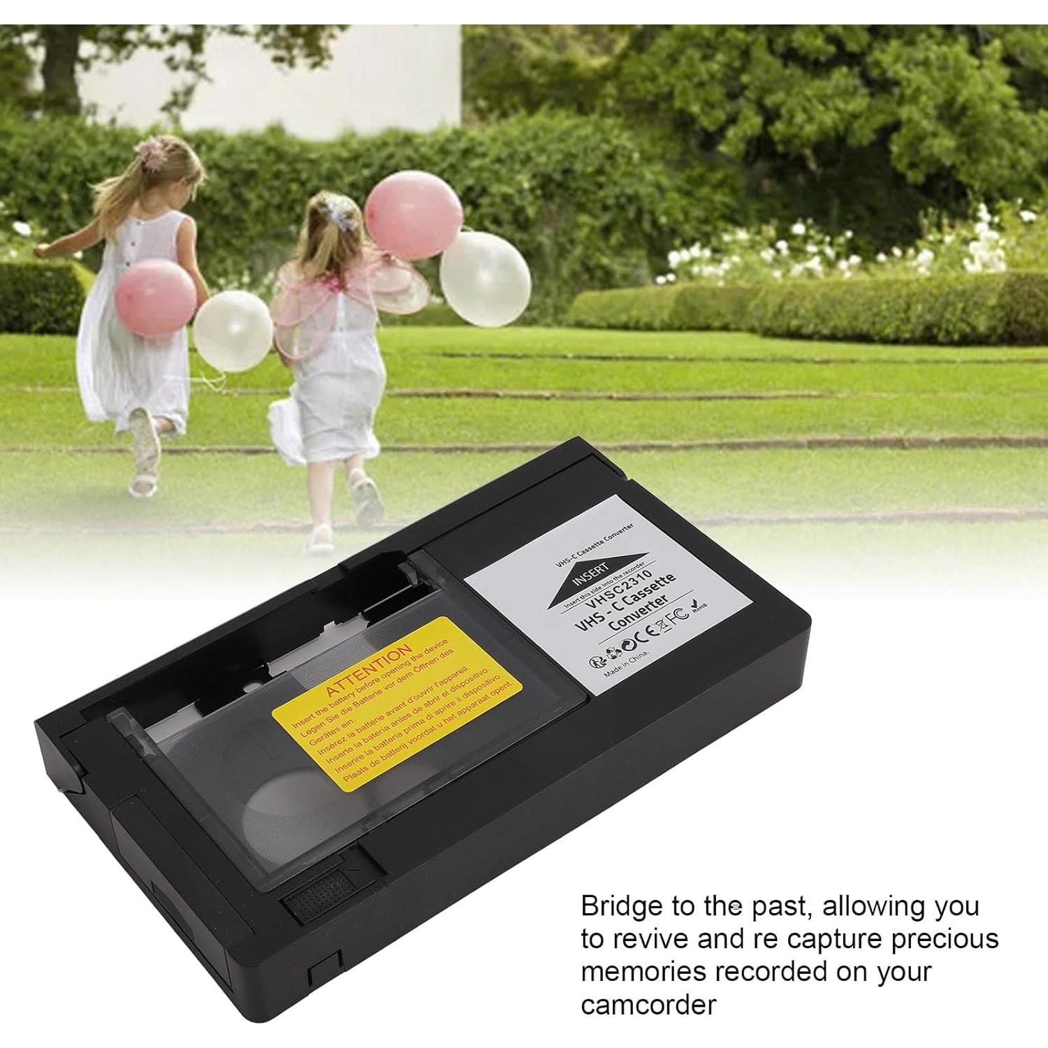 Adaptador de Casete VHS-C PUSOKEI para Reproducción y Grabación