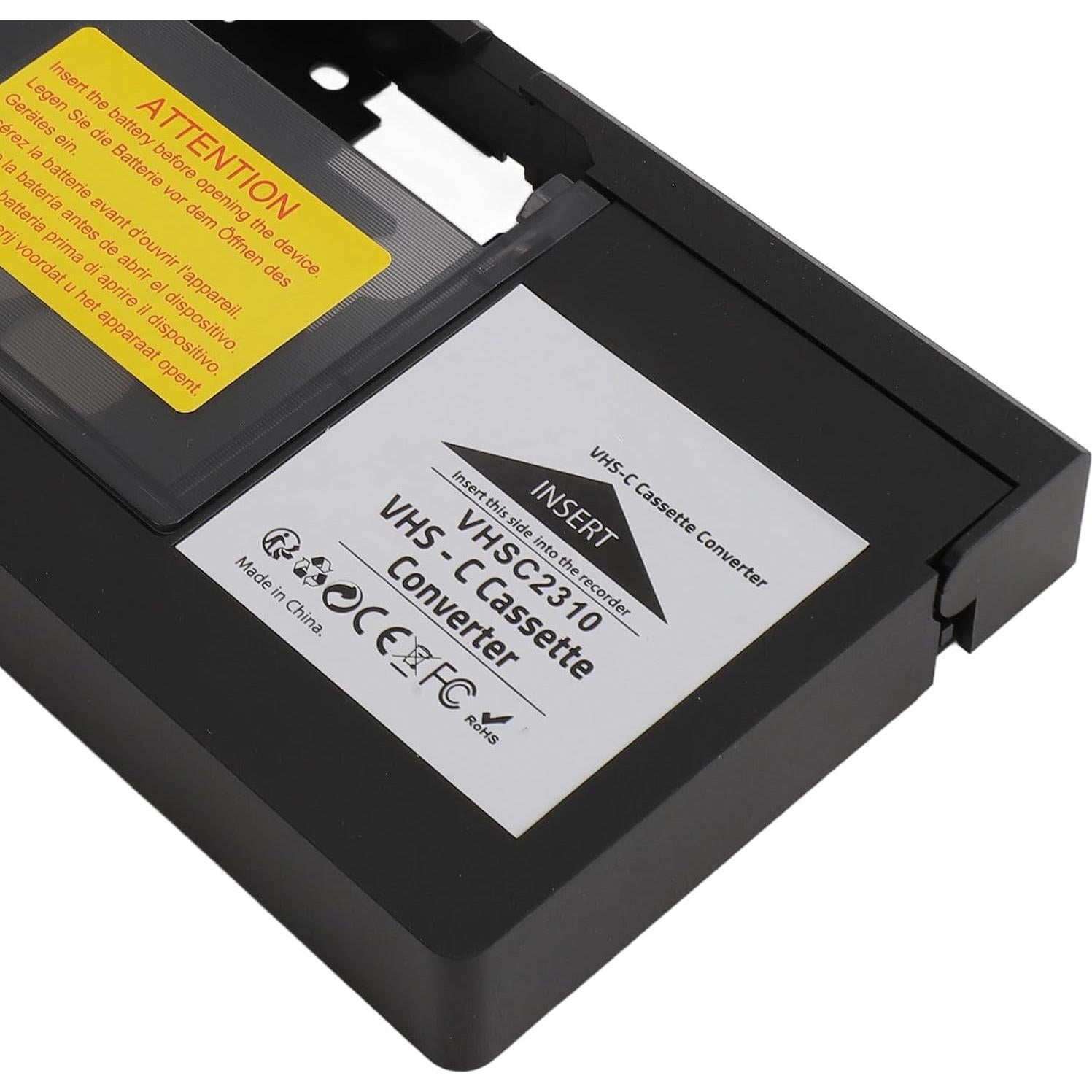 Adaptador de Casete VHS-C PUSOKEI para Reproducción y Grabación