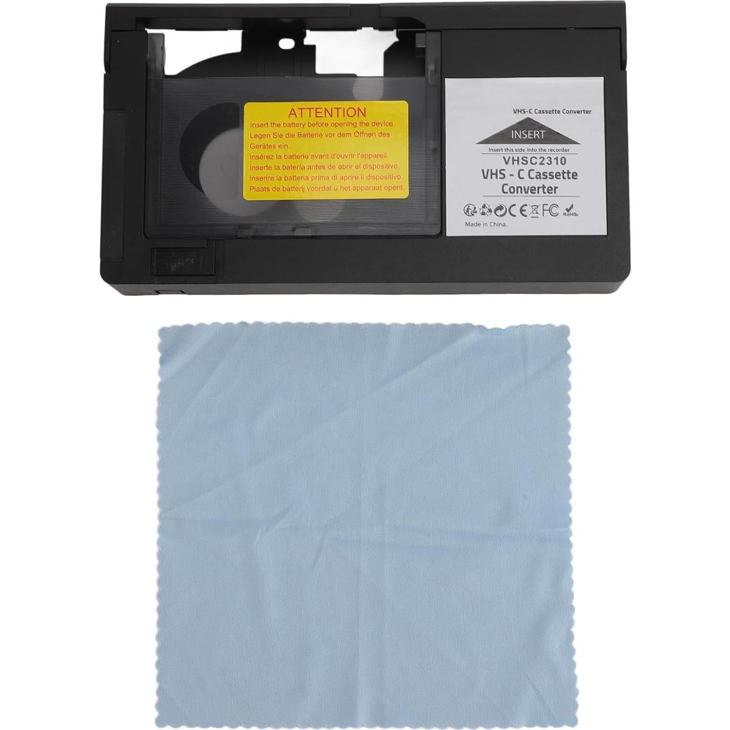 Adaptador de Casete VHS-C PUSOKEI para Reproducción y Grabación