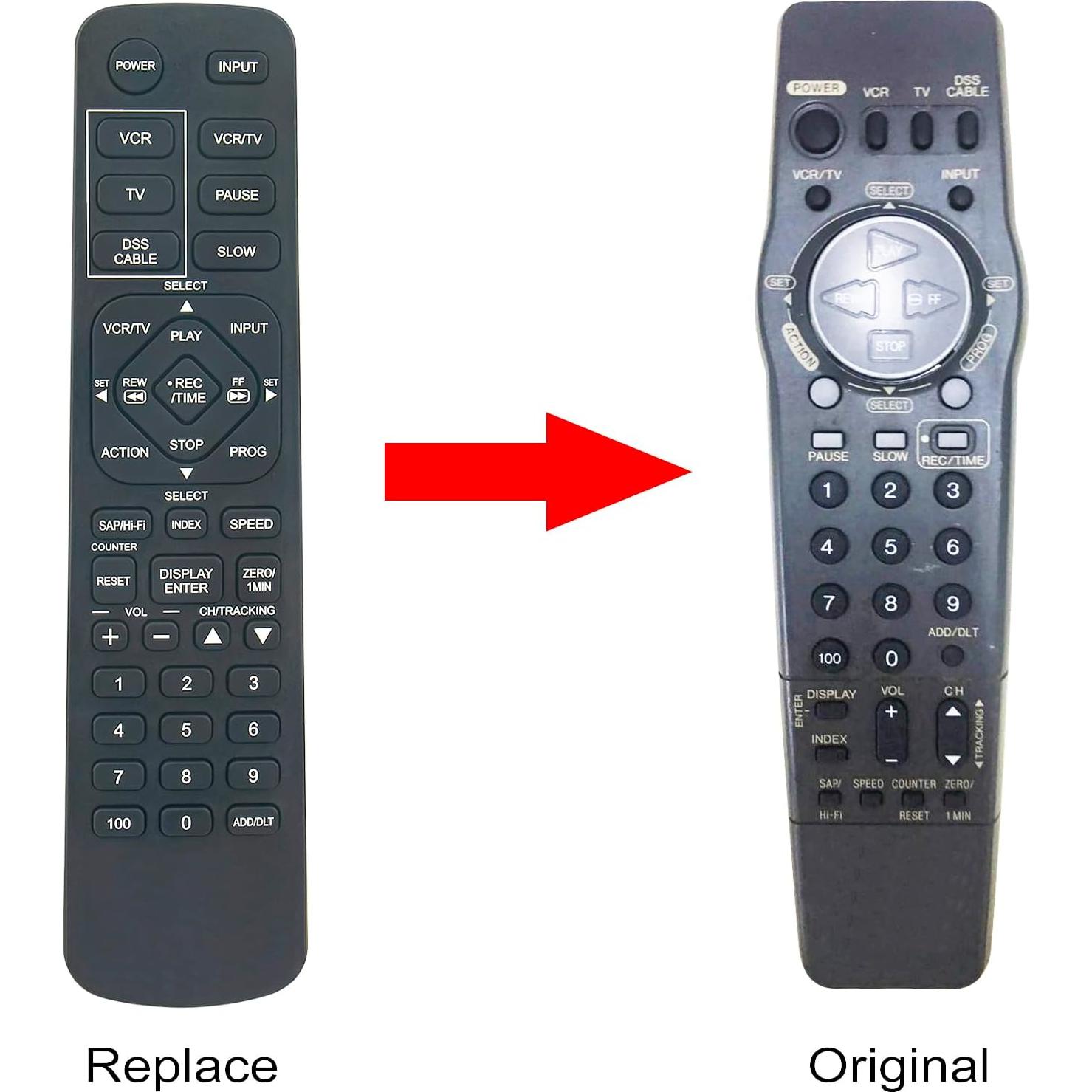 Control Remoto PERFASCIN VSQS1559 para VHS Panasonic