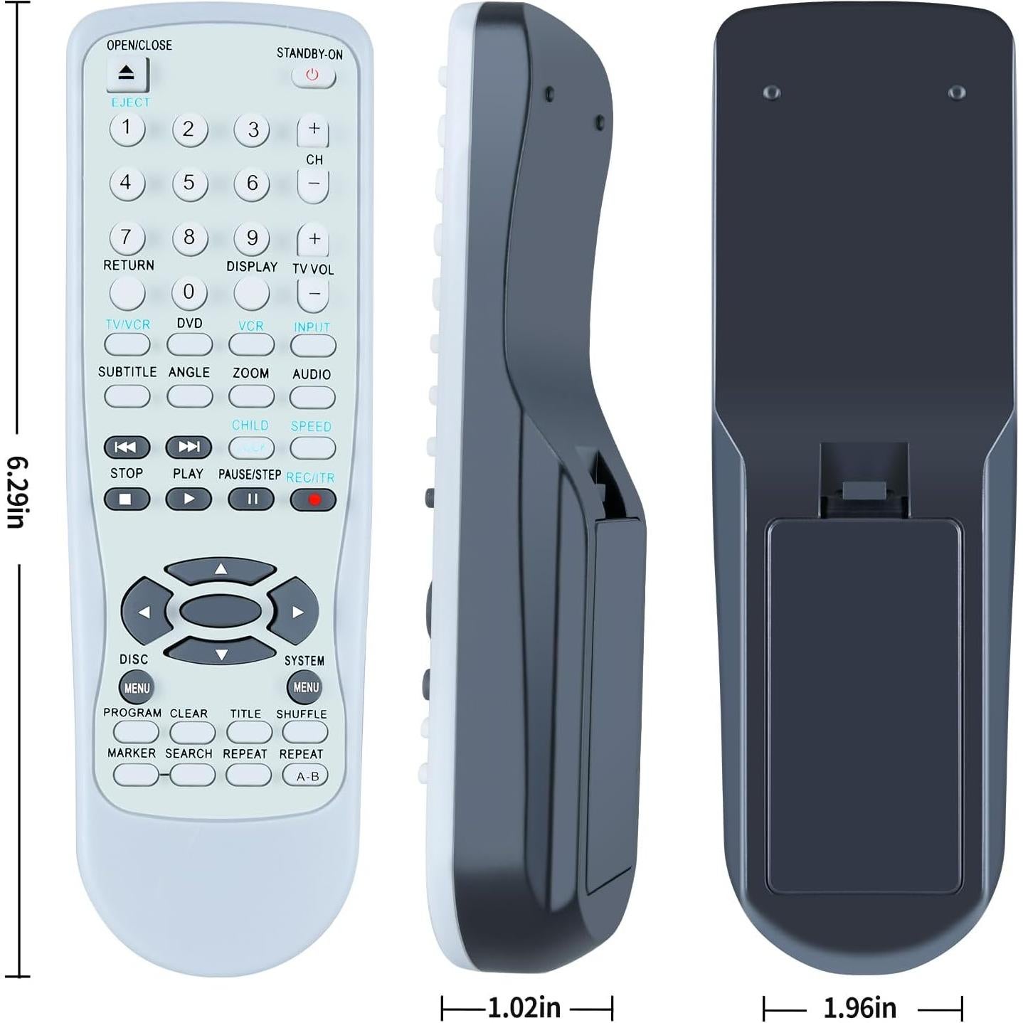 Control Remoto MDV560VR para DVD VCR Magnavox - Sin Programación