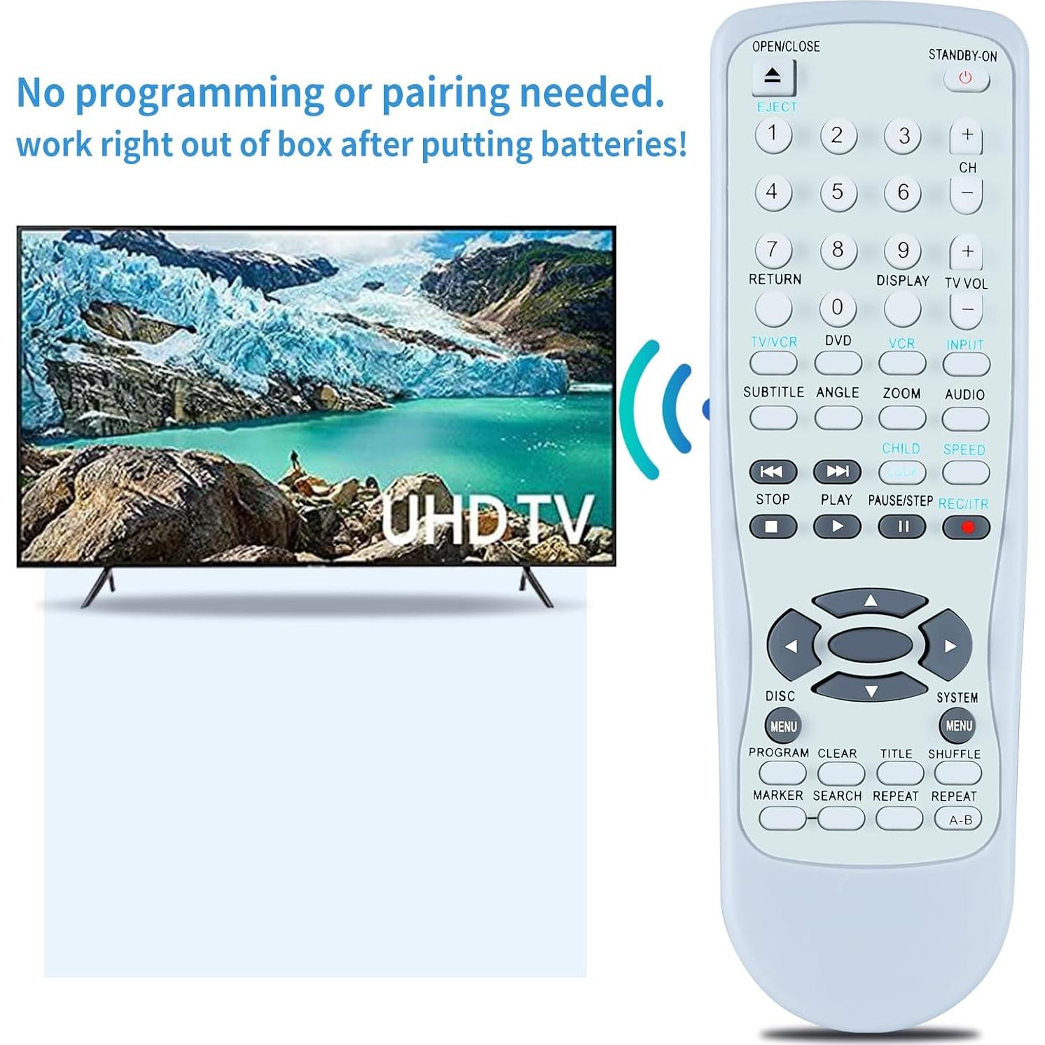 Control Remoto MDV560VR para DVD VCR Magnavox - Sin Programación