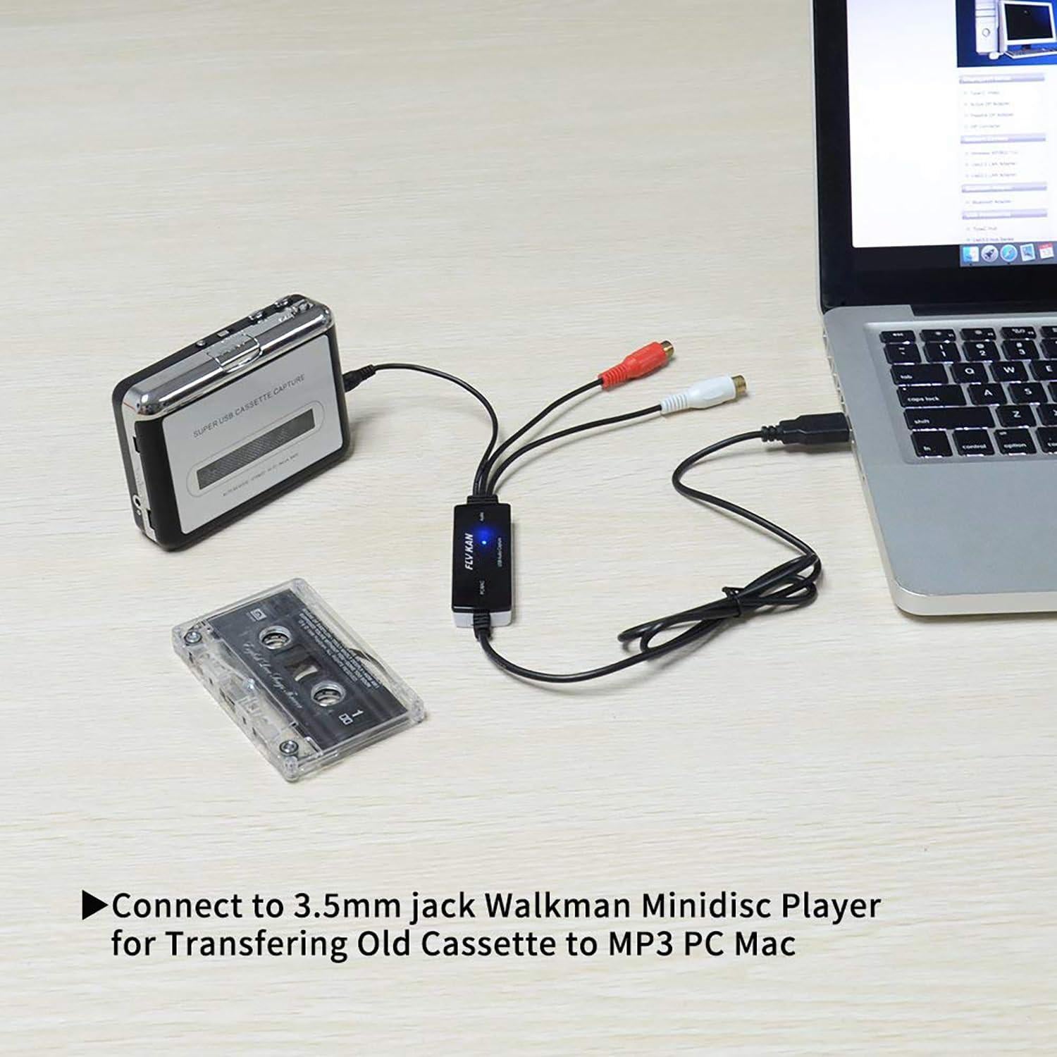 Tarjeta de Captura de Audio USB FLY KAN - Grabador MP3/WAV