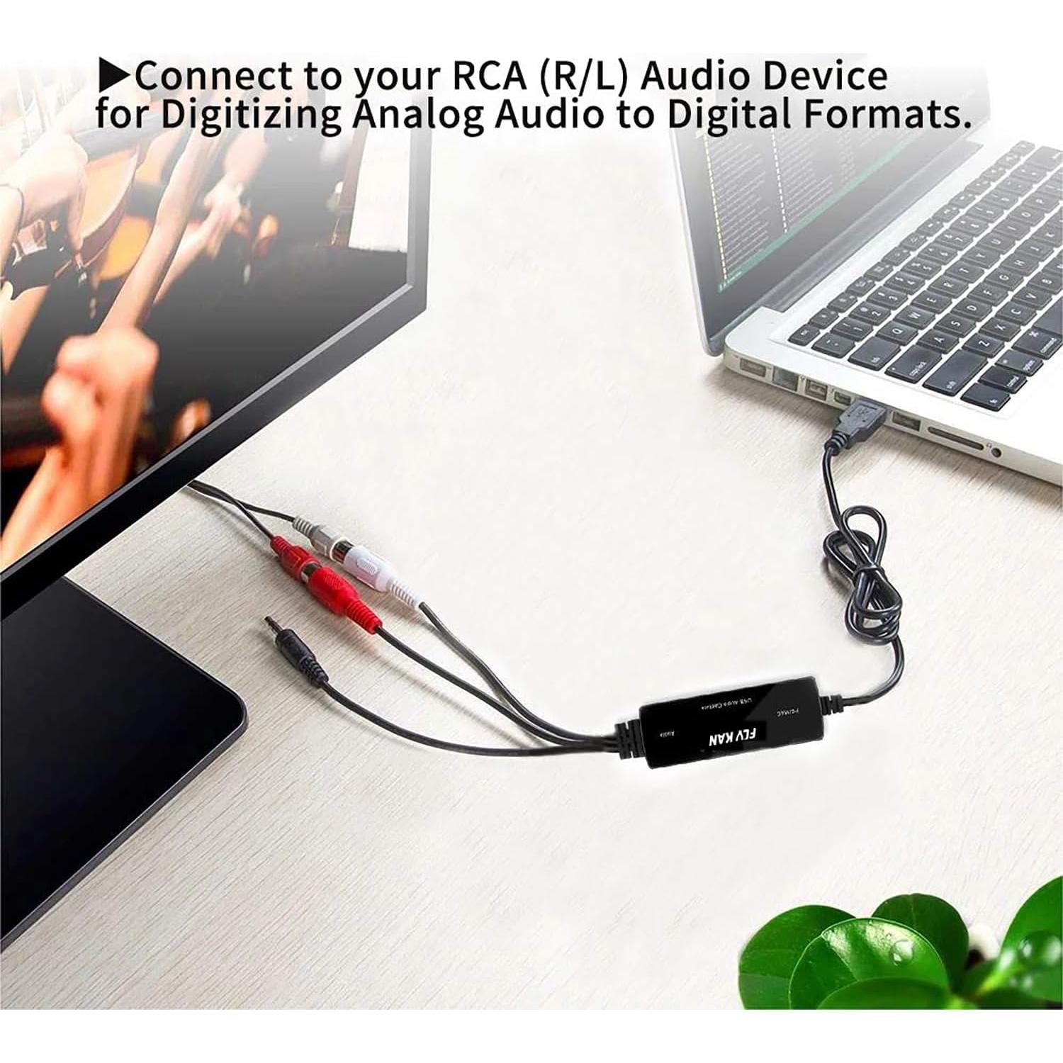 Tarjeta de Captura de Audio USB FLY KAN - Grabador MP3/WAV