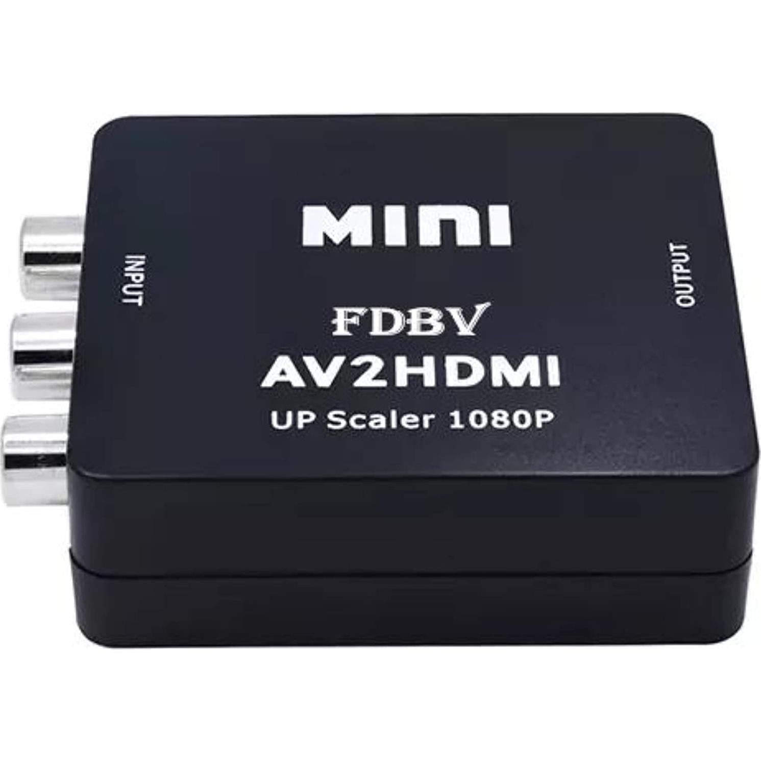 Convertidor RCA a HDMI FDBV AV2HDMI 1080P para TV y Consolas