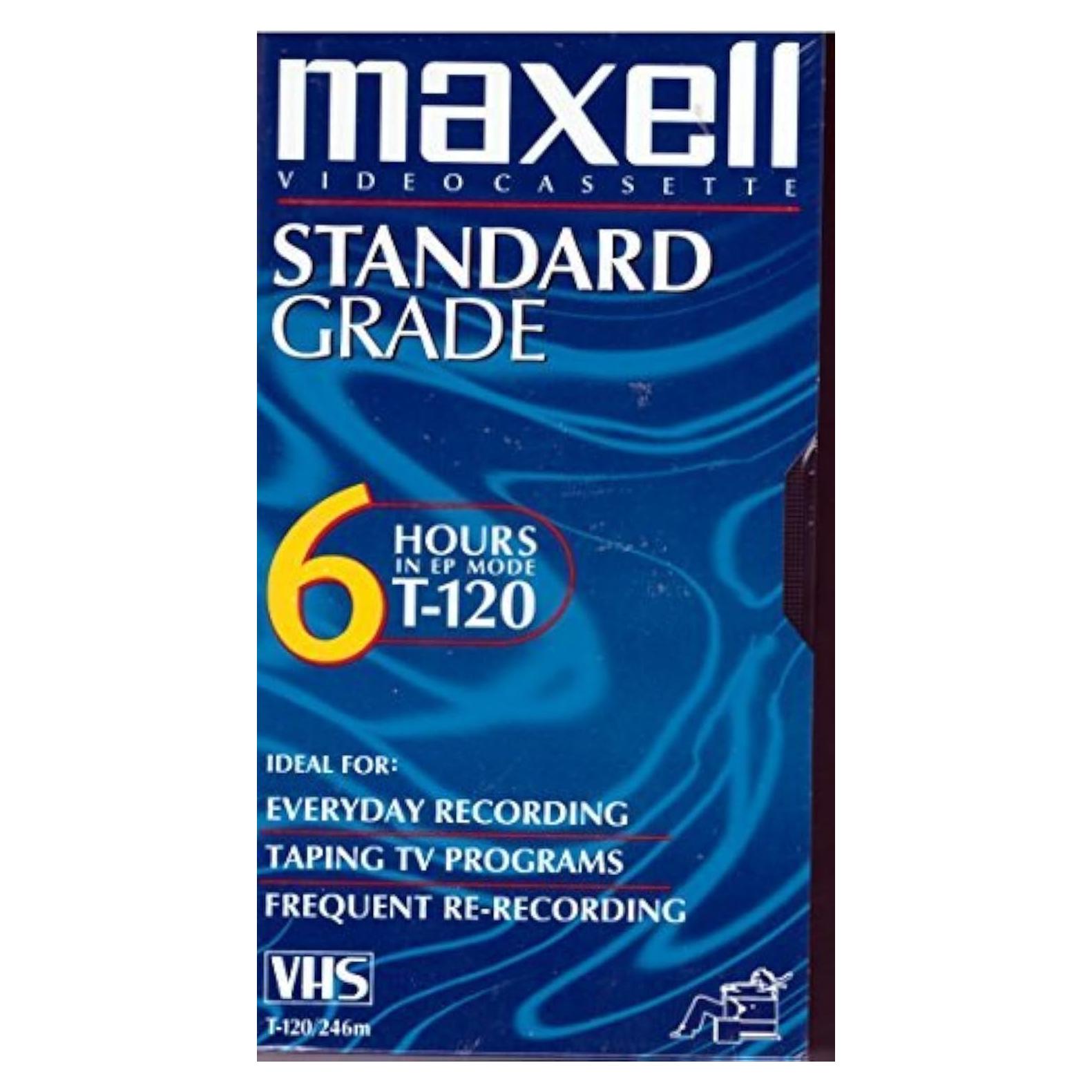 Cinta de Videotape VHS Maxell 214016 6 Horas Estándar