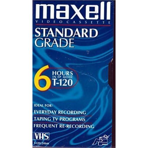 Cinta de Videotape VHS Maxell 214016 6 Horas Estándar