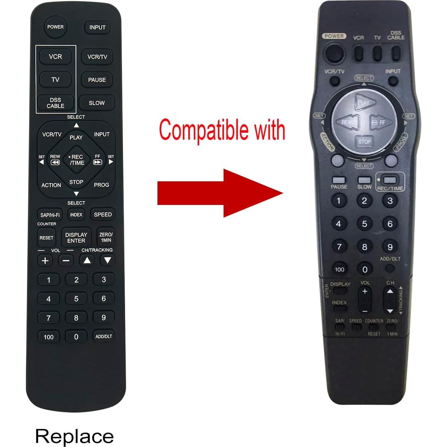 Control Remoto Reemplazo VSQS1559 para VCR Panasonic Omnivision