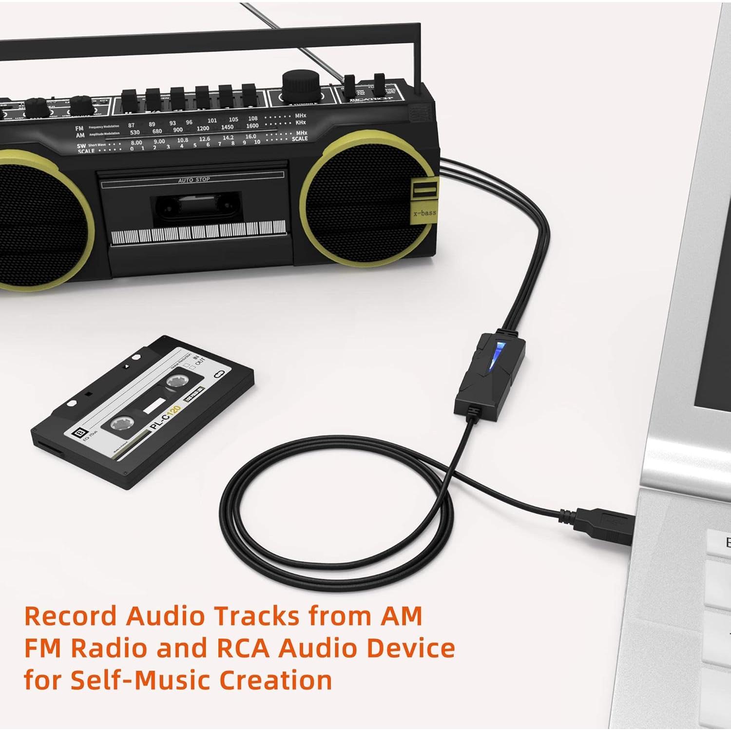 DriverGenius AV202-B Capturador de Audio USB 2.0 a MP3