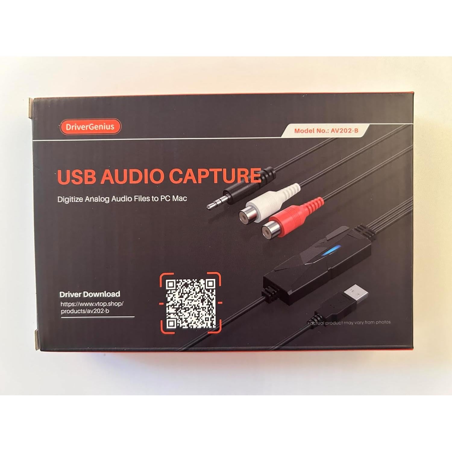 DriverGenius AV202-B Capturador de Audio USB 2.0 a MP3