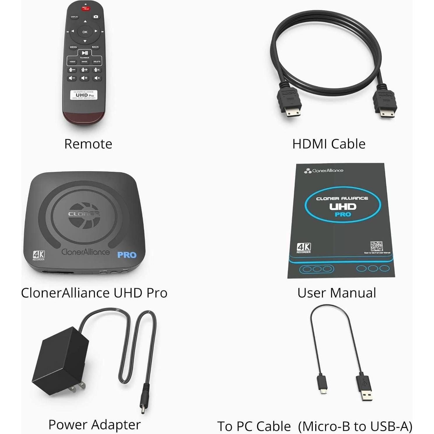 Grabador de Video 4K ClonerAlliance UHD Pro HDMI H.265