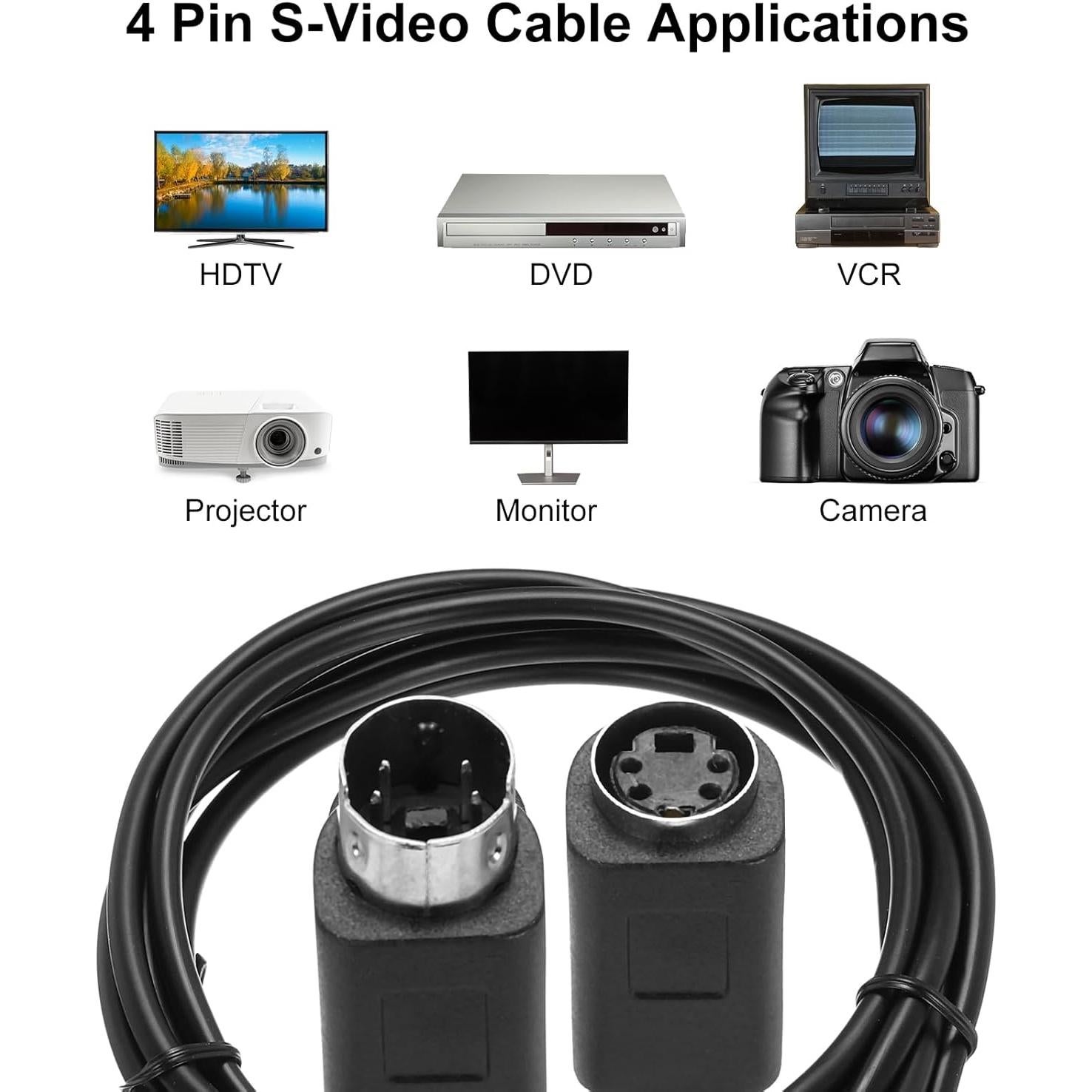 Cable S-Video 0.3m MECCANIXITY 4 Pines Macho a Macho