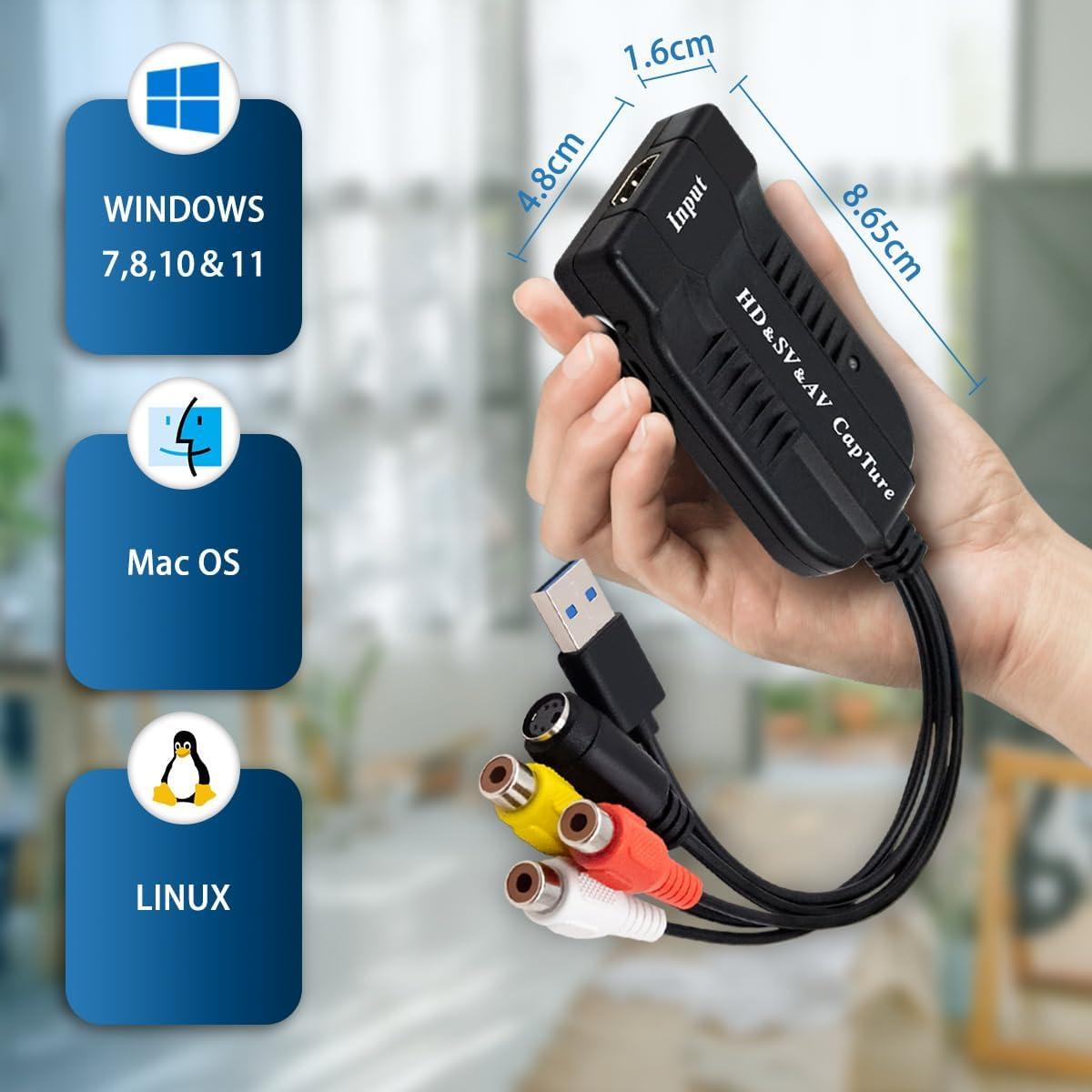 Tarjeta de Captura de Video HDSUNWSTD 1080P USB 2.0 AV HDMI