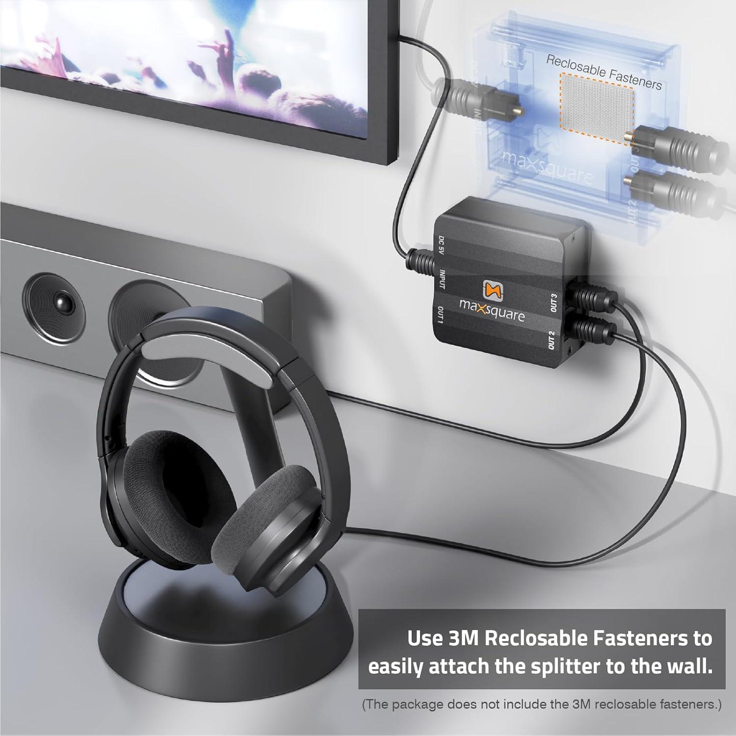 Divisor Óptico Digital MAXSQUARE MSQ-700P 1x3 SPDIF Toslink