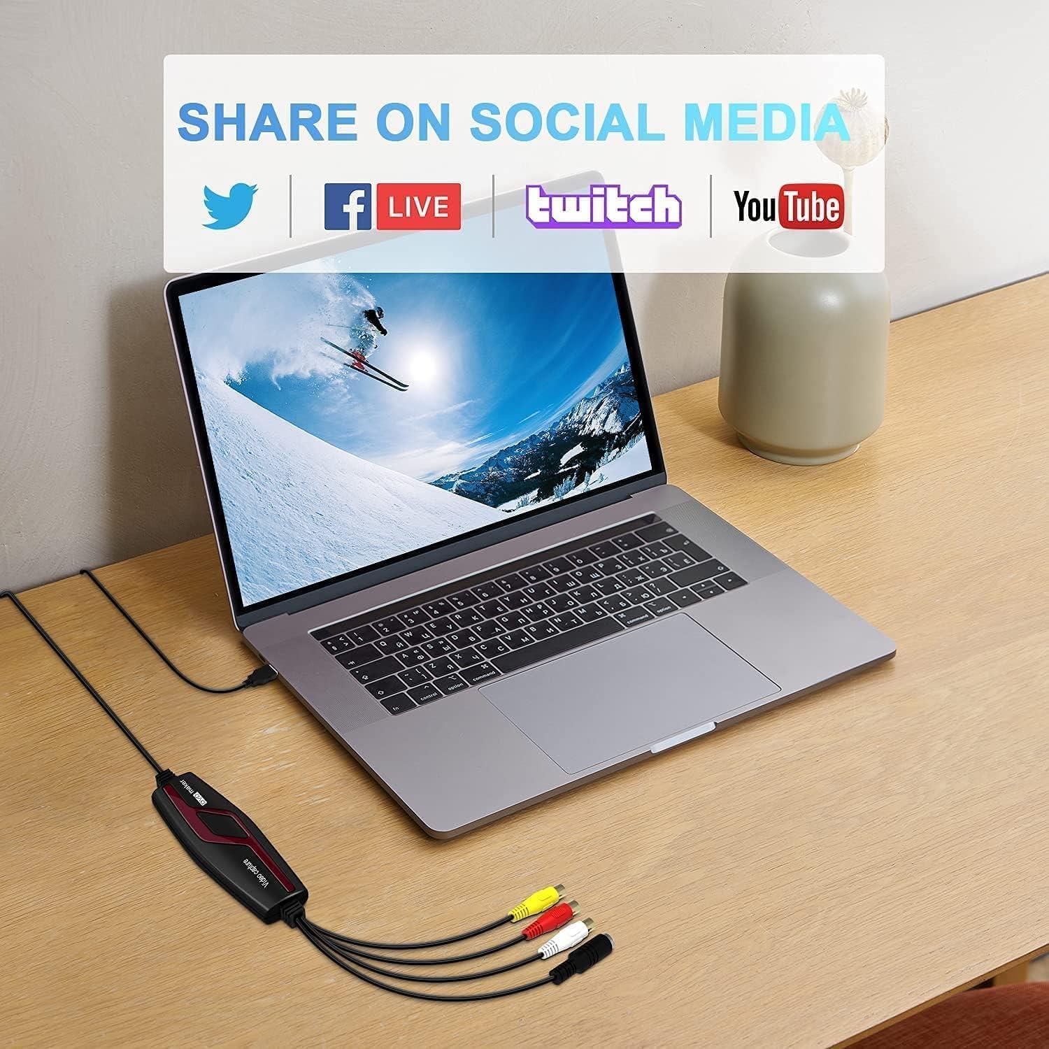 Tarjeta de Captura de Video VIXLW USB 2.0 RCA a Digital 720P