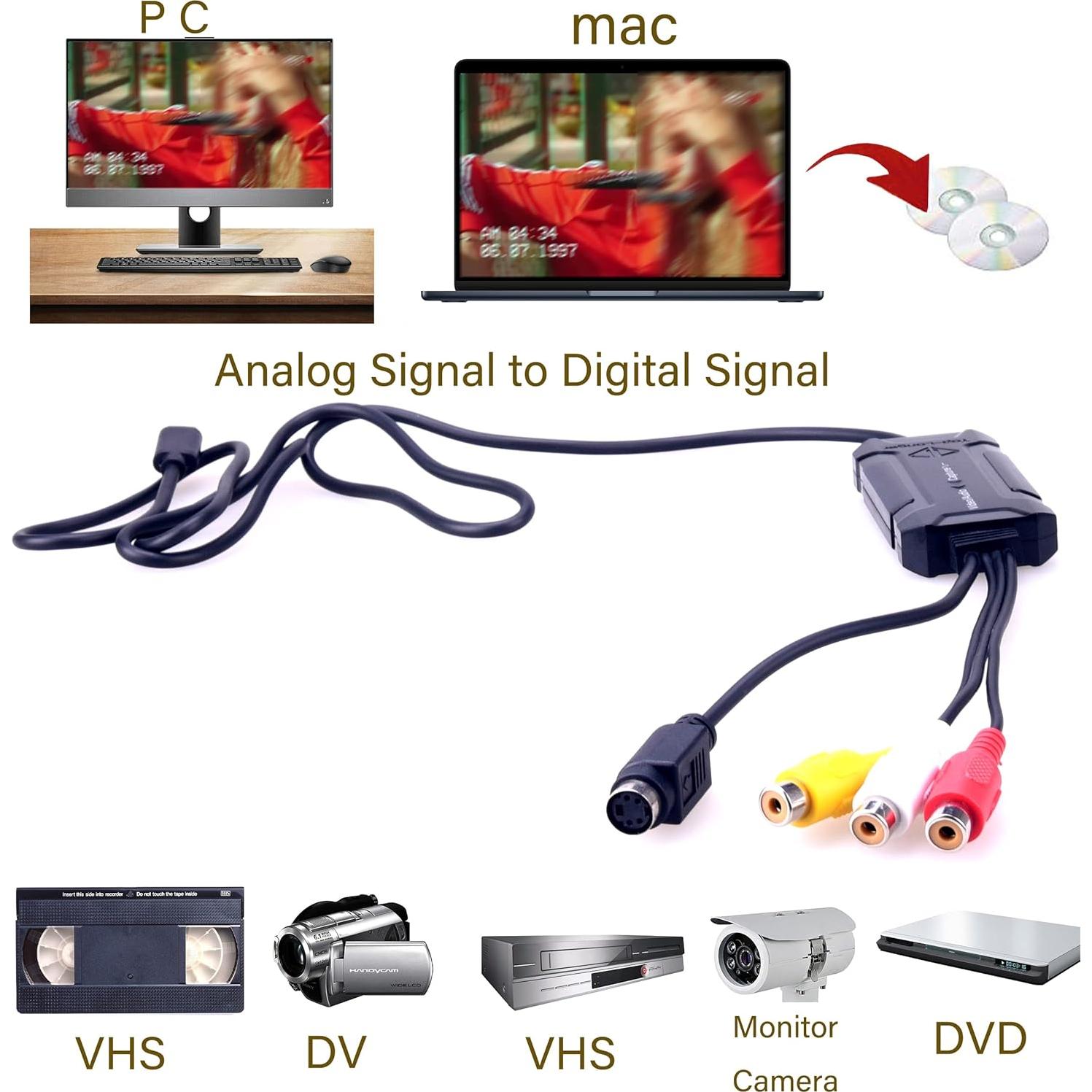 Convertidor de Video USB Top-Longer VDC2021 para VHS a Digital