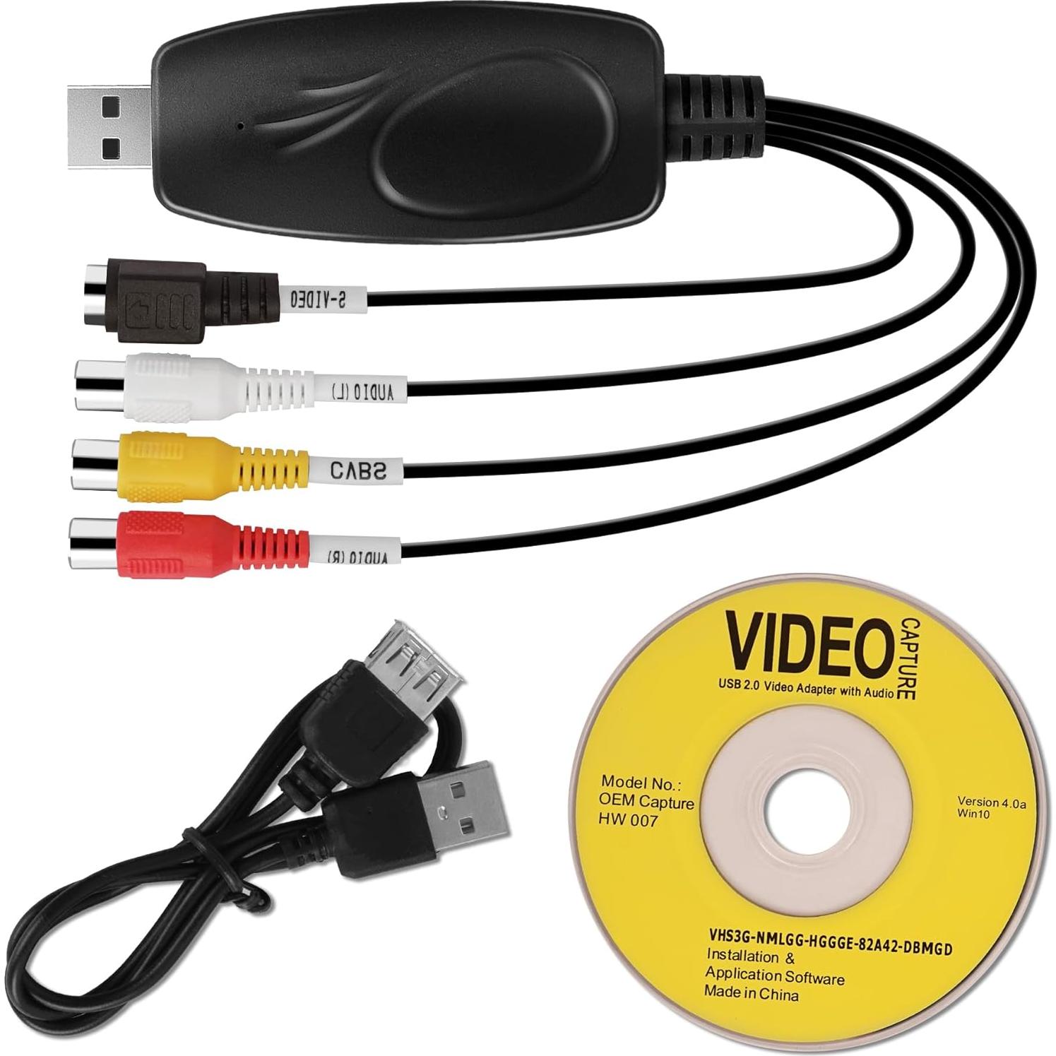 Tarjeta de Captura de Video USB 2.0 TCNEWCL VC200 - Digitaliza VHS a DVD