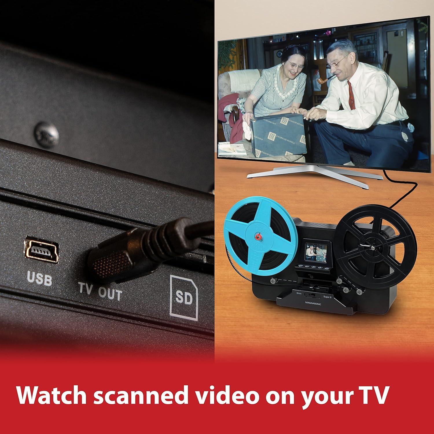 Escáner de película Magnasonic FS81, digitaliza Super 8/8mm