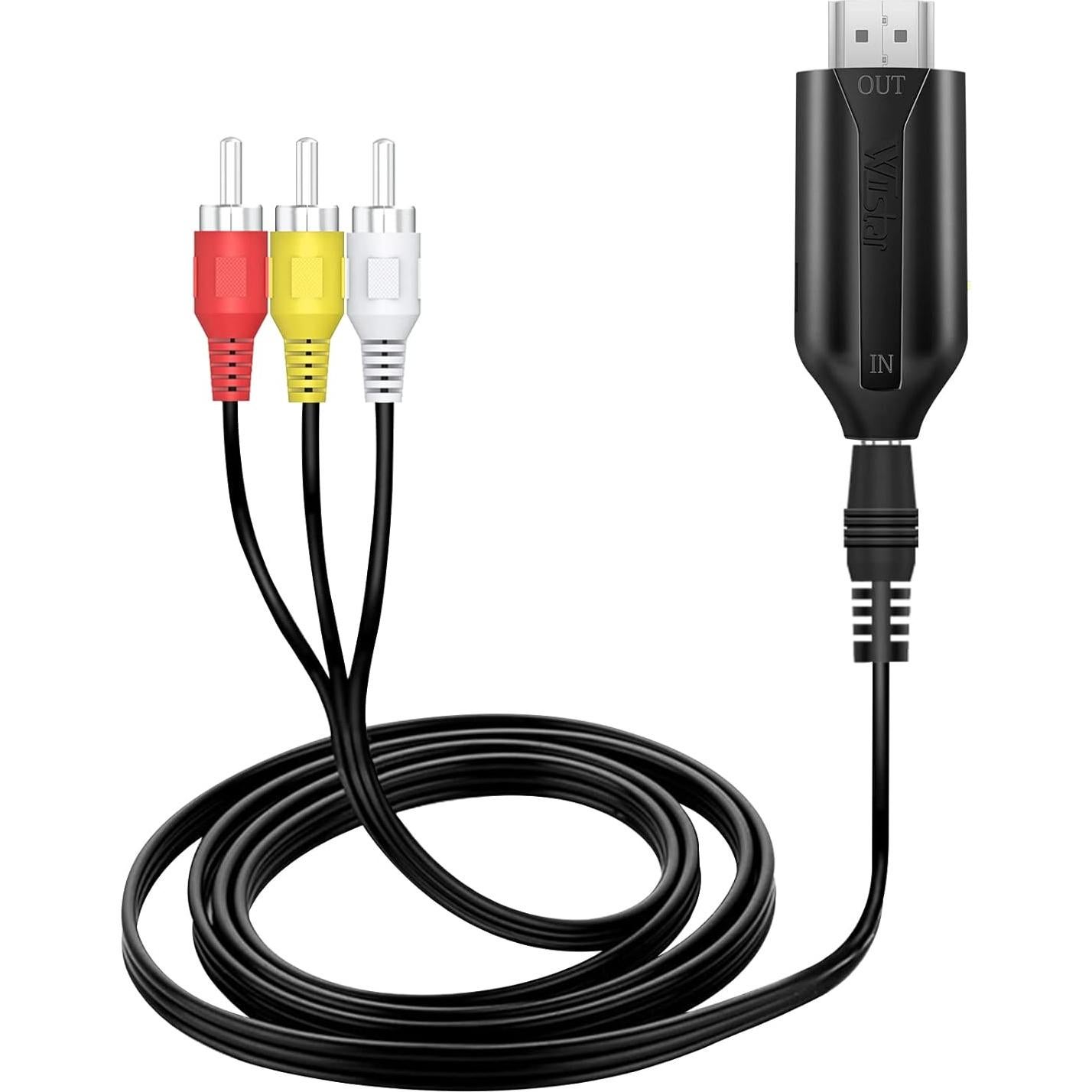 Convertidor RCA a HDMI WIistar 1080P 1m para PS3 TV PC