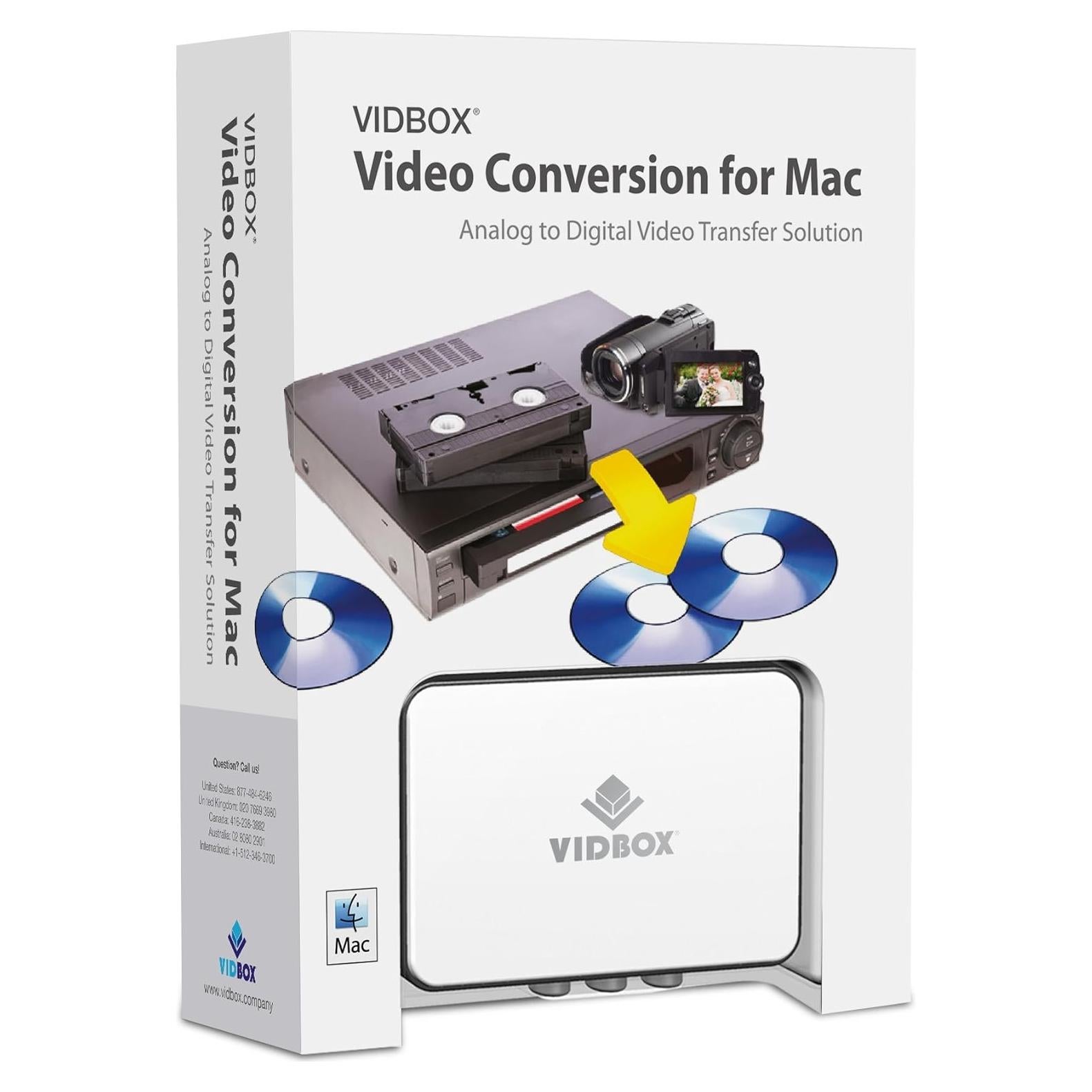 Conversor de Video USB VIDBOX para Mac - Captura VHS a MP4