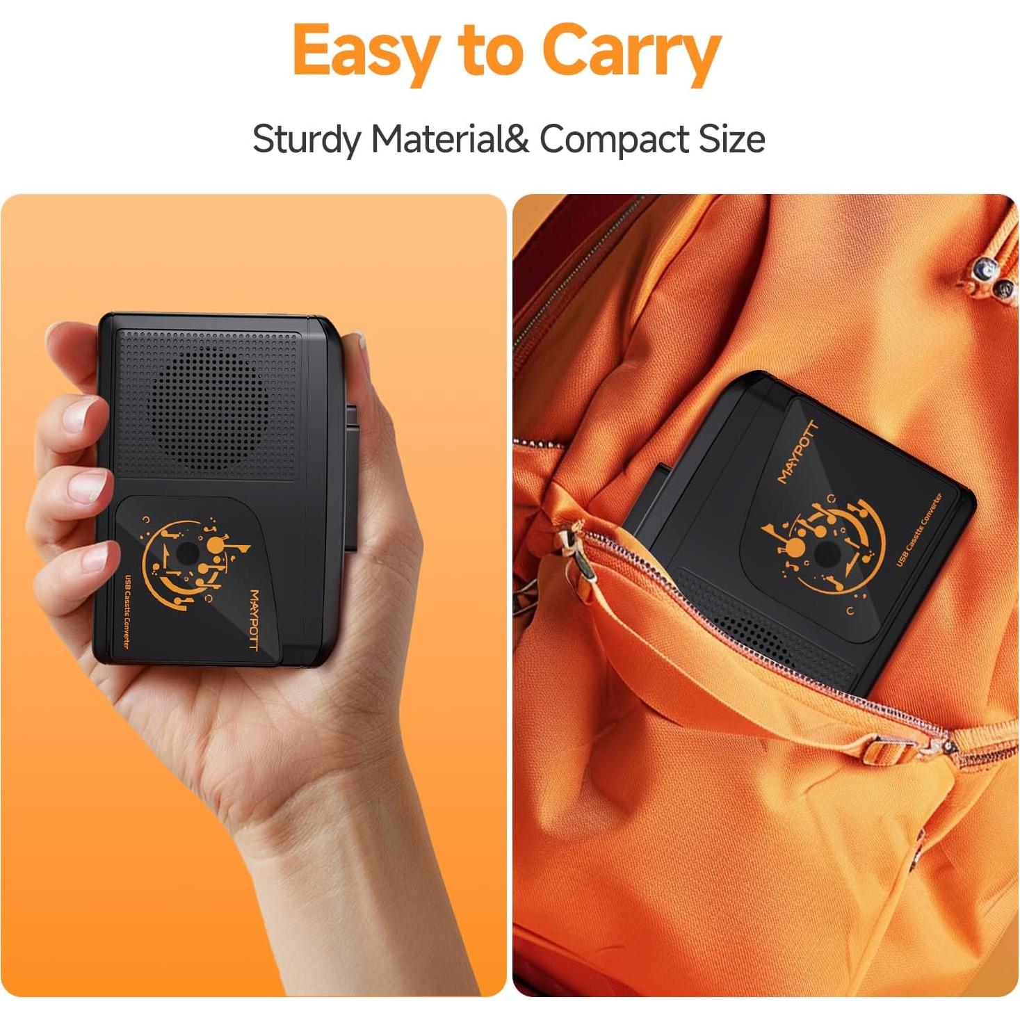 Reproductor de Cinta Cassette Portátil Maypott USB a MP3